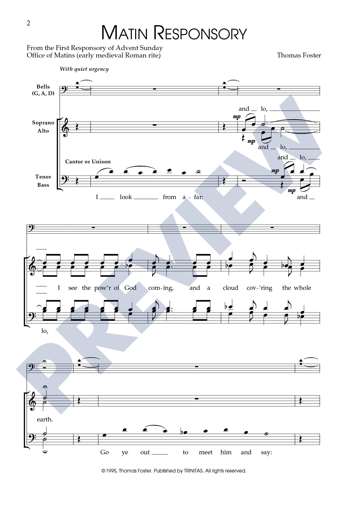 Matin Responsory/Vesper Responsory