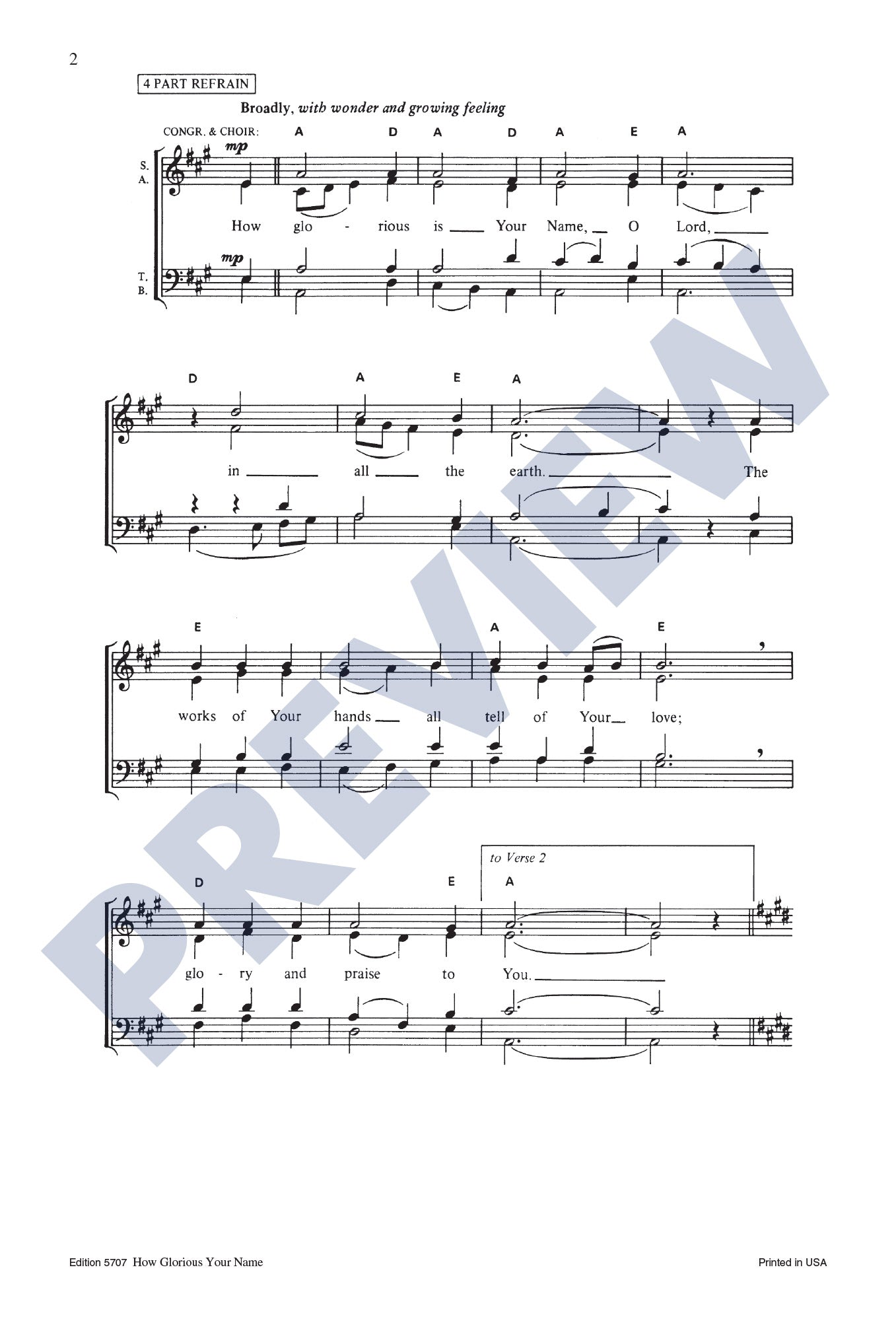 How Glorious Your Name (Gt)