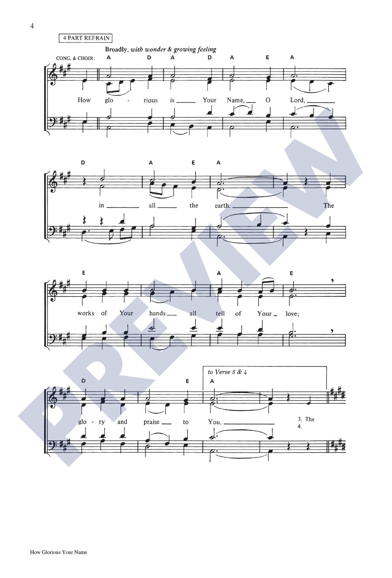 How Glorious Your Name (Gt)
