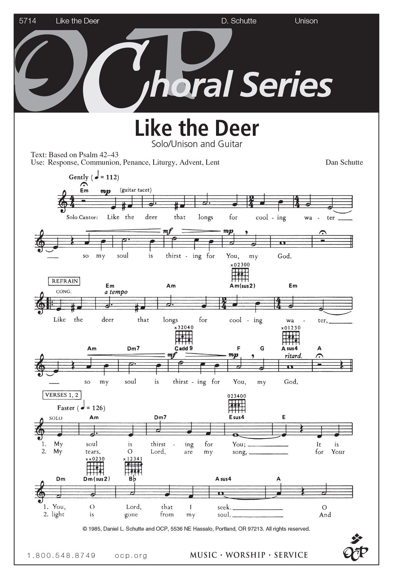 Like the Deer (Gt)