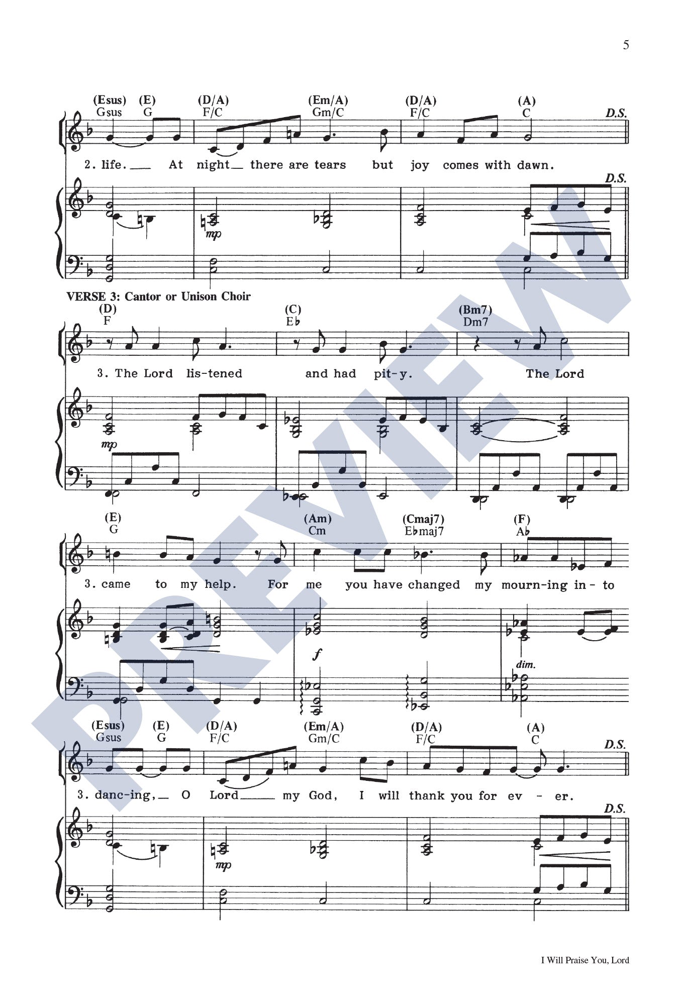 I Will Praise You, Lord