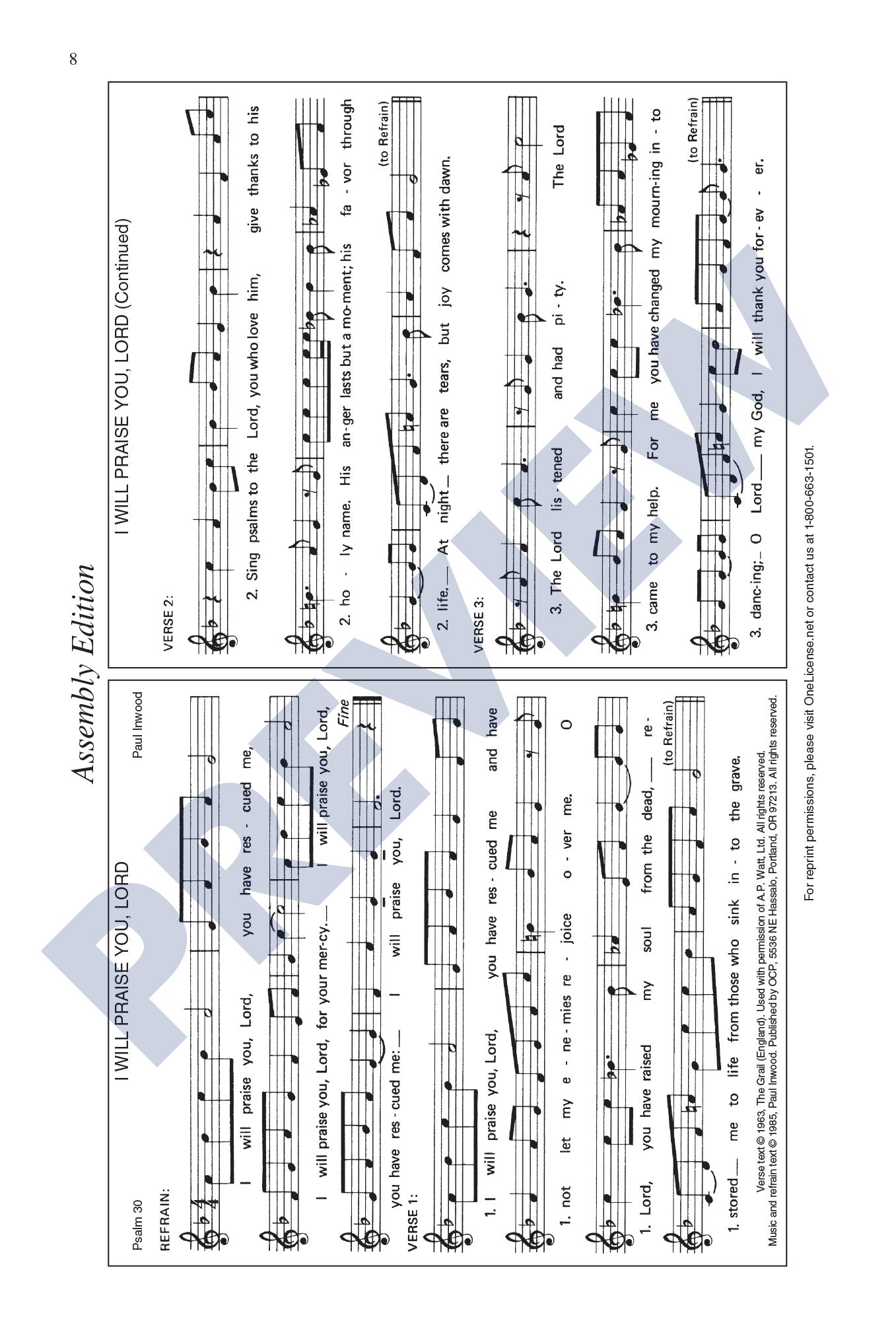 I Will Praise You, Lord