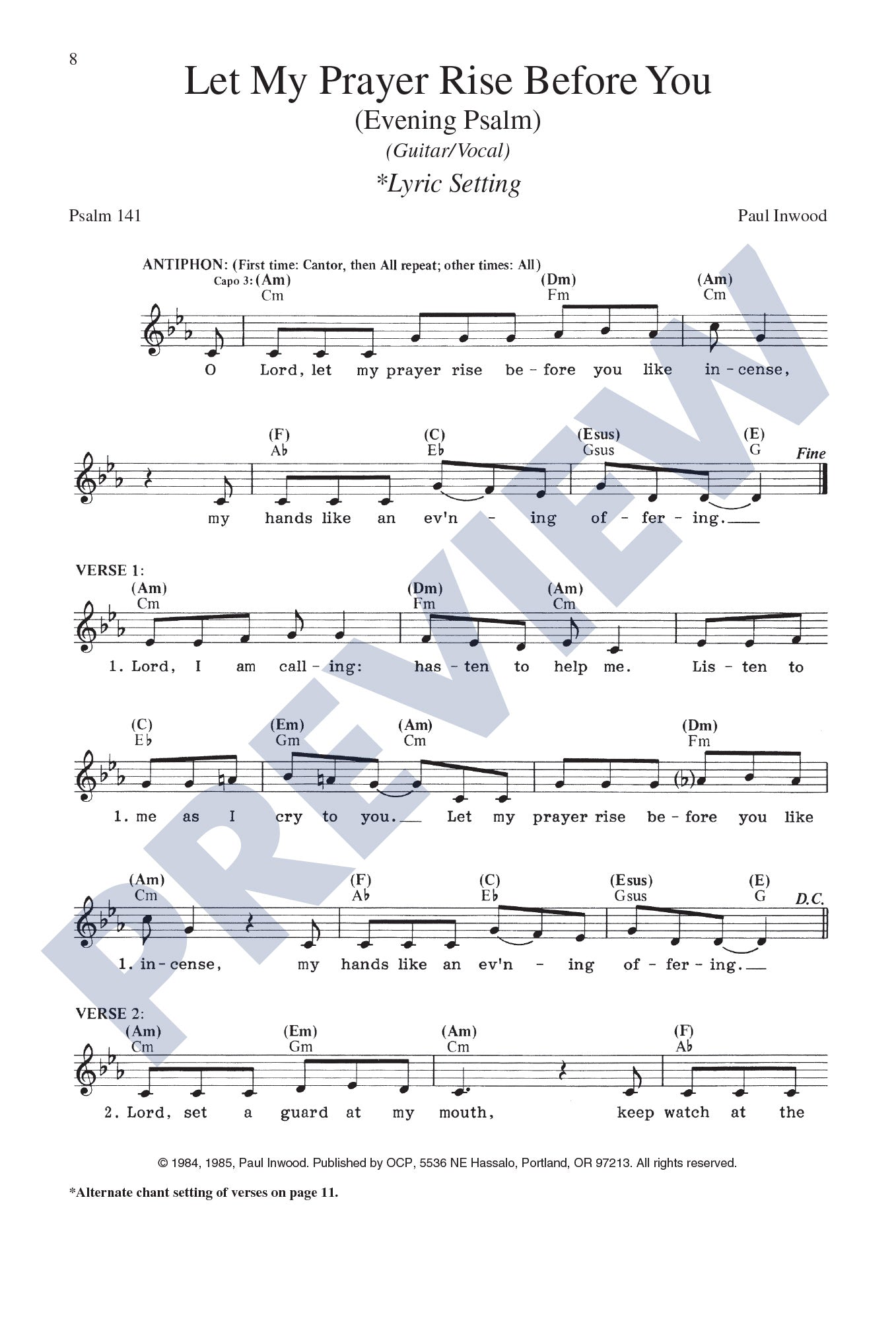 Let My Prayer Rise Before You Like Incense (Evening Psalm)