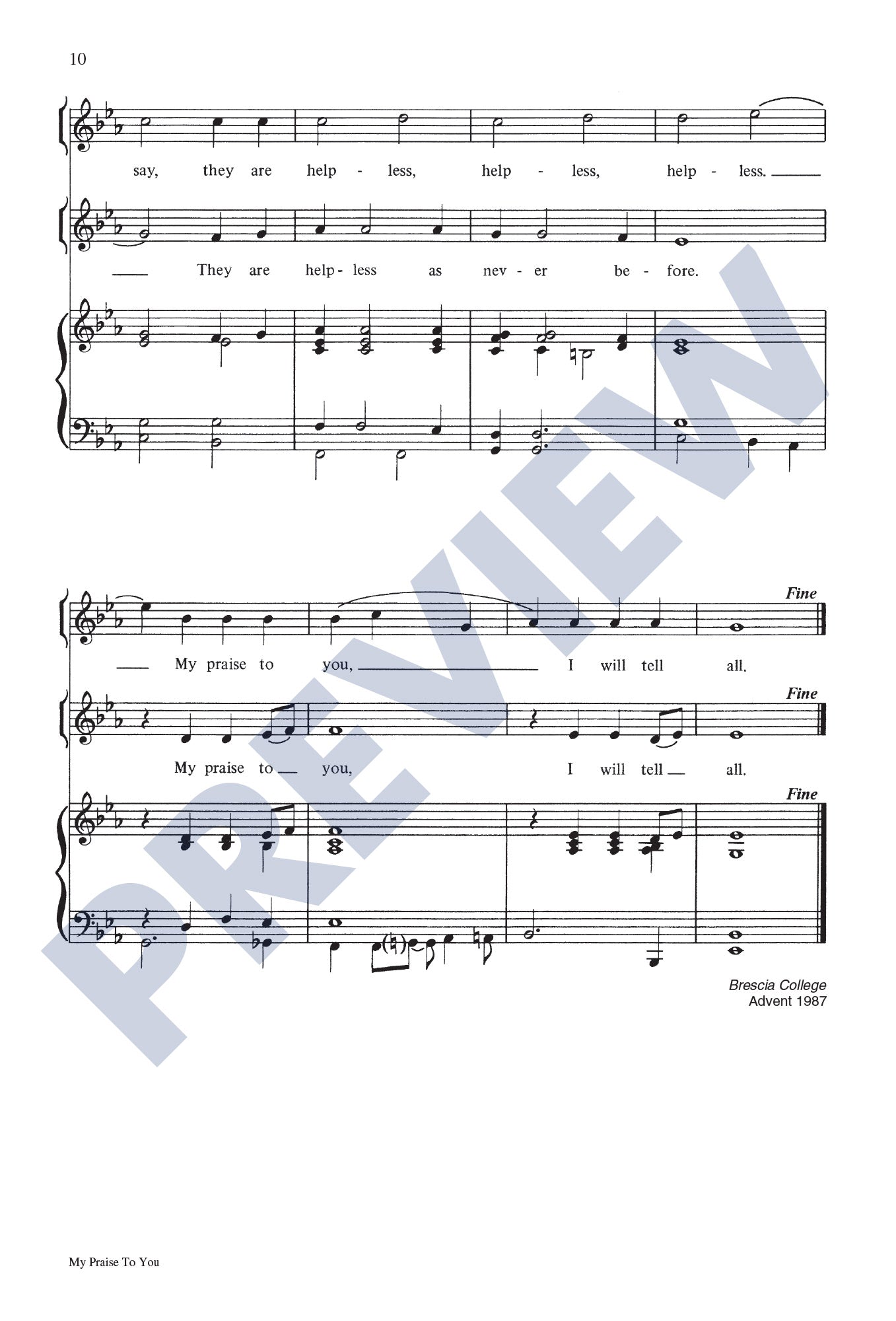 Psalm 30: My Praise to You