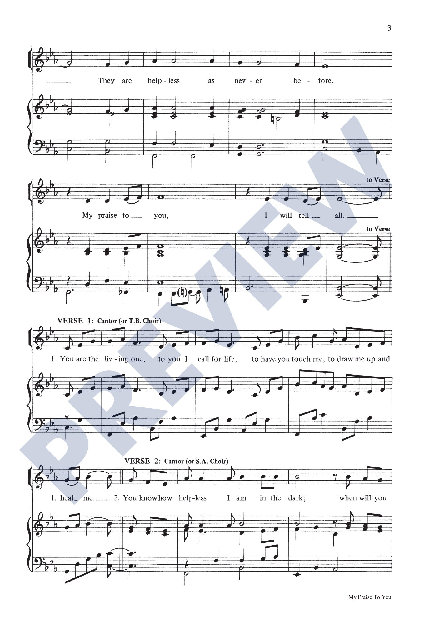 Psalm 30: My Praise to You