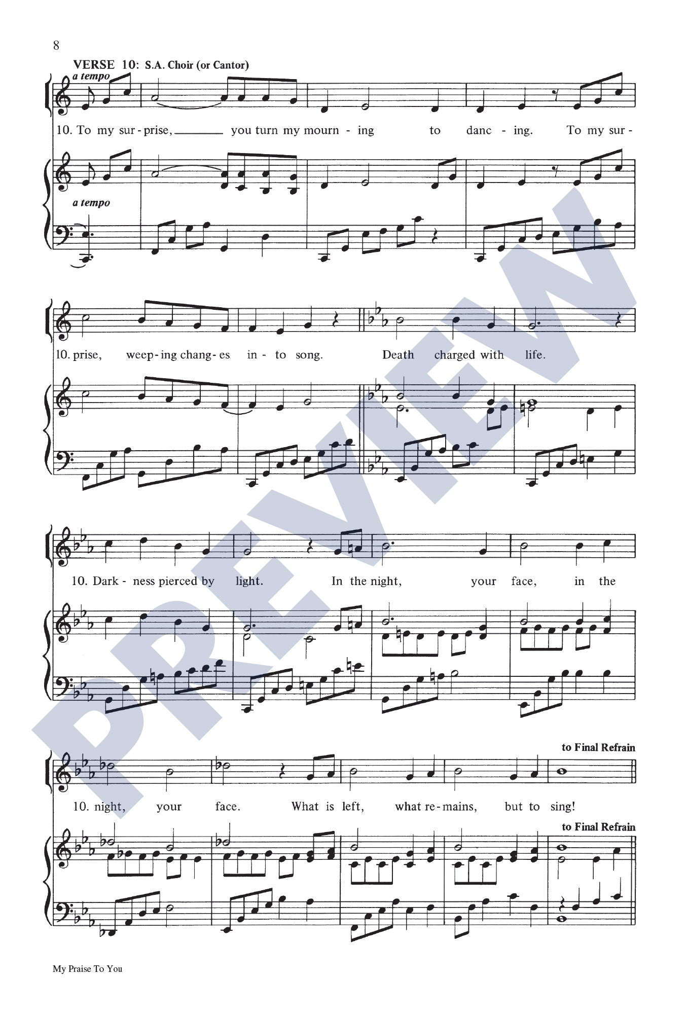 Psalm 30: My Praise to You