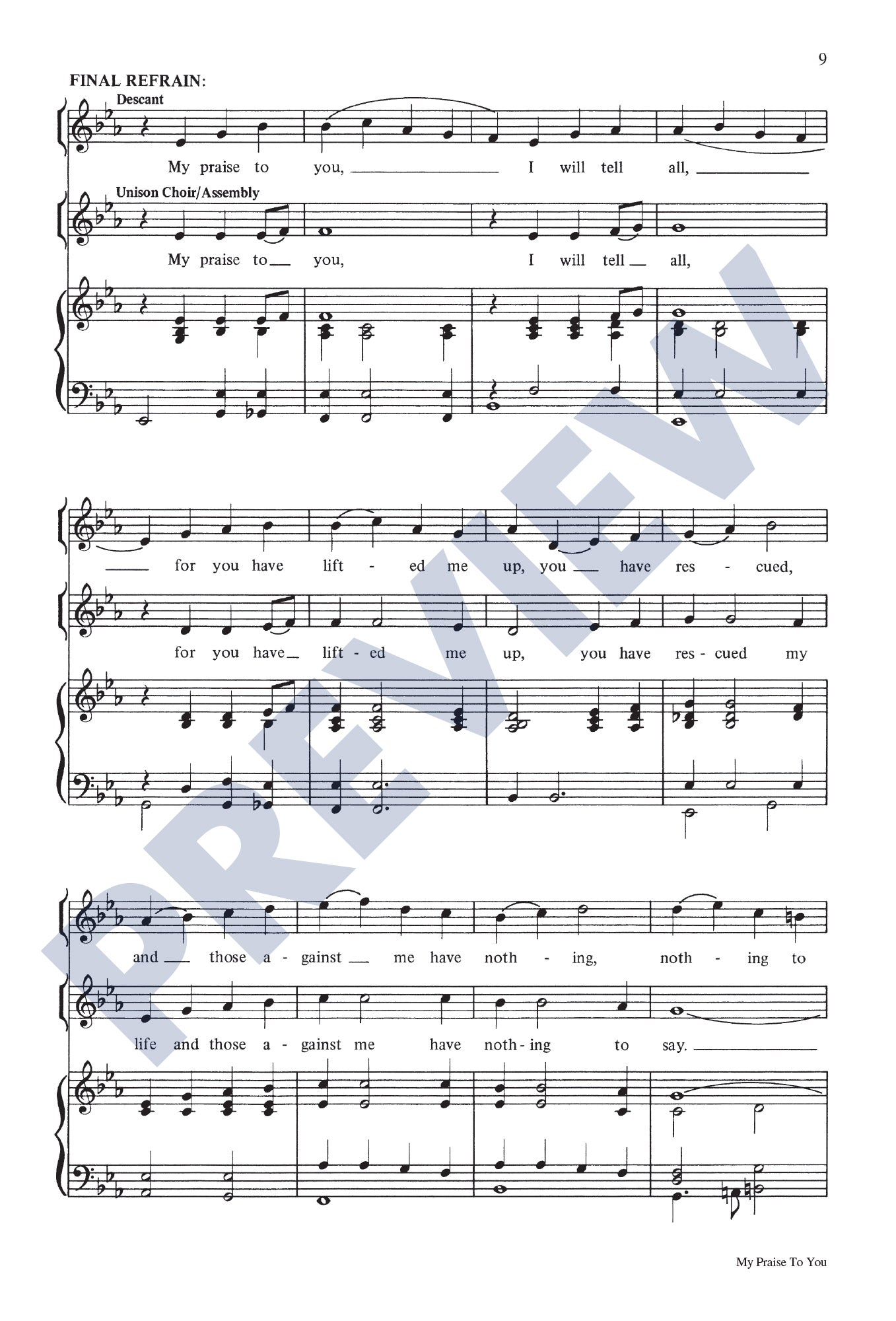 Psalm 30: My Praise to You
