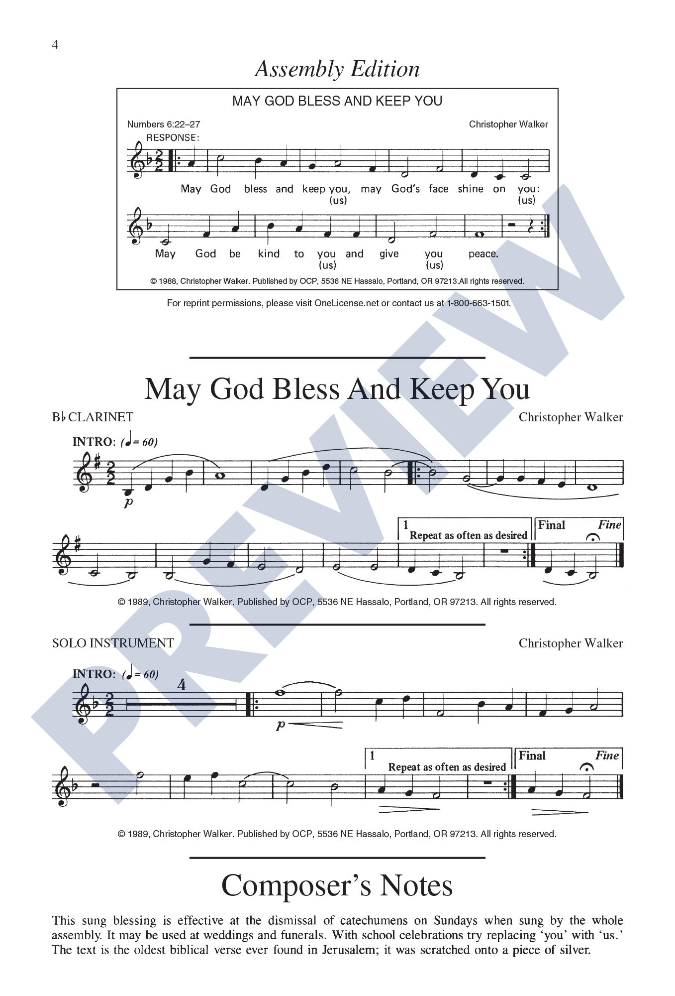 May God Bless and Keep You