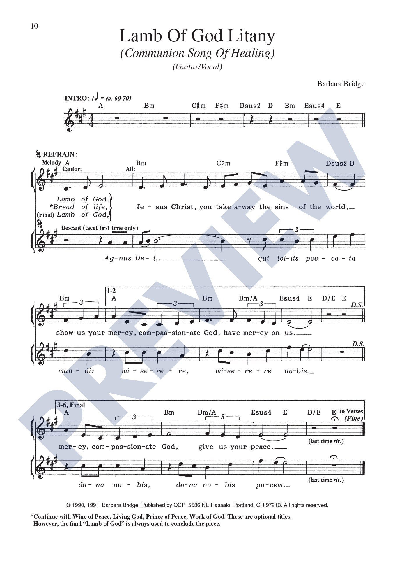 Lamb of God Litany (Communion Song of Healing)