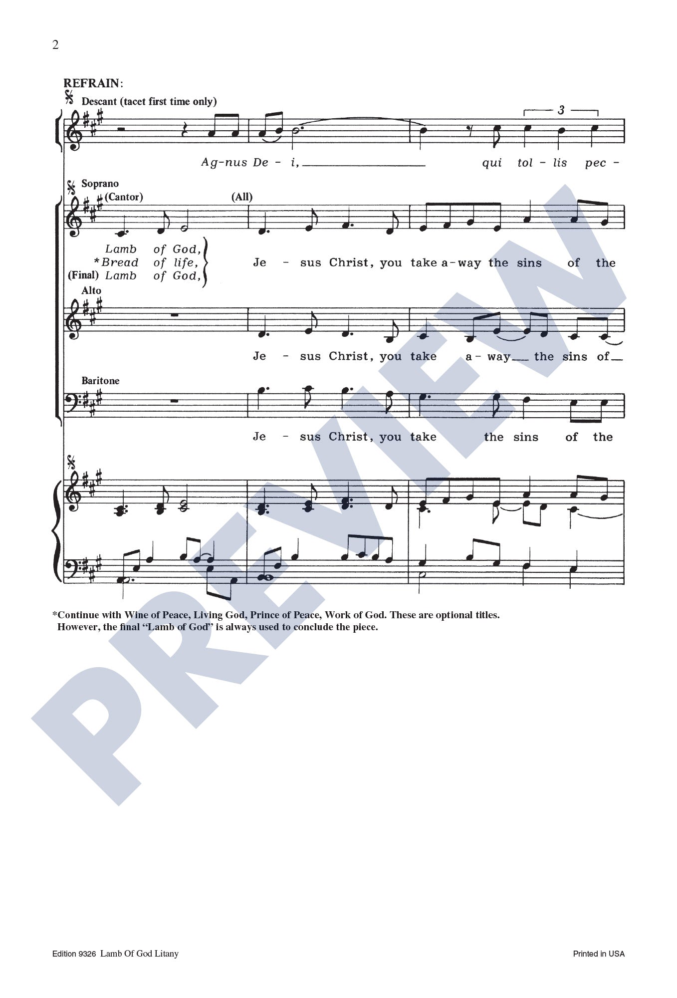 Lamb of God Litany (Communion Song of Healing)