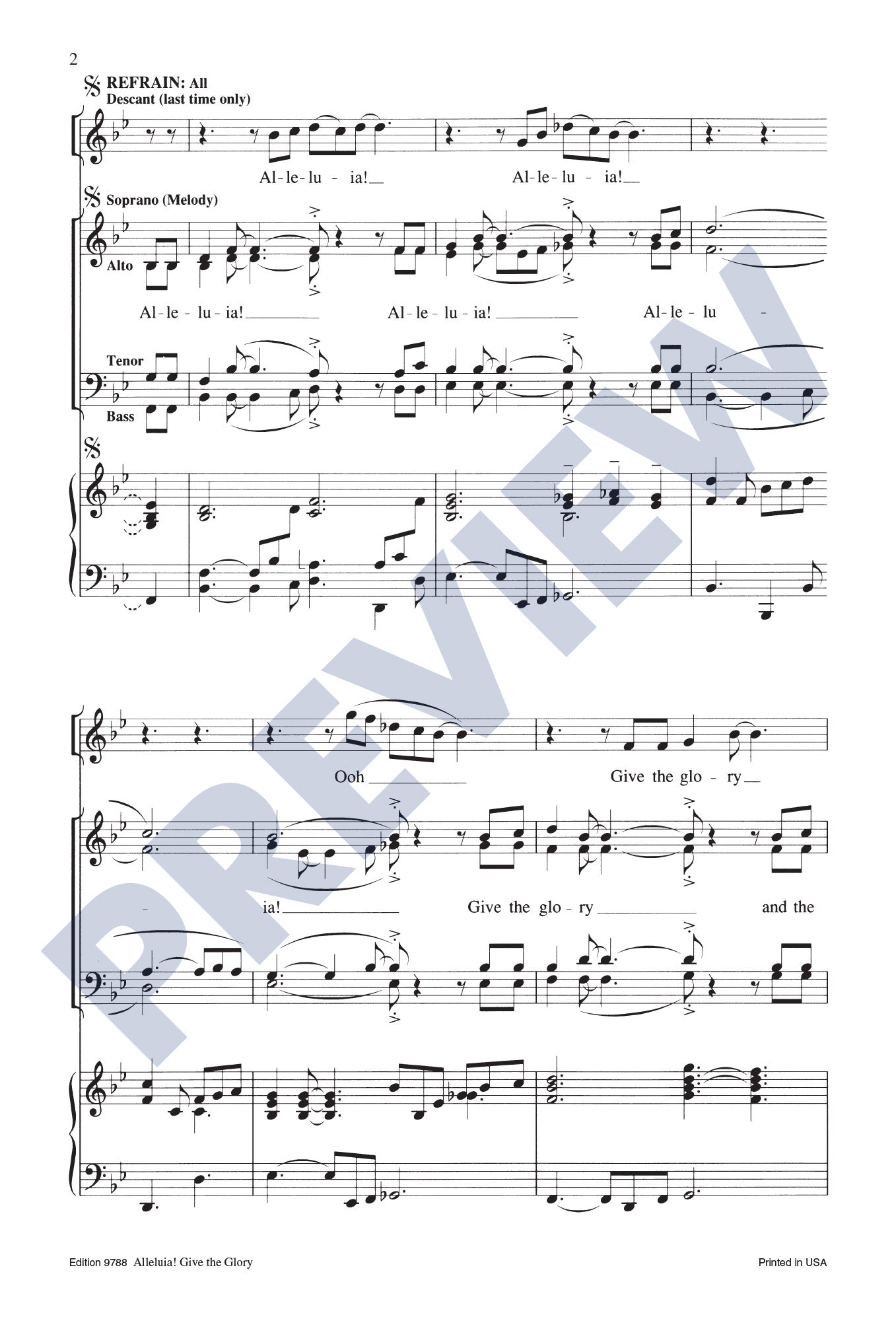 Alleluia! Give the Glory: Mass of Glory