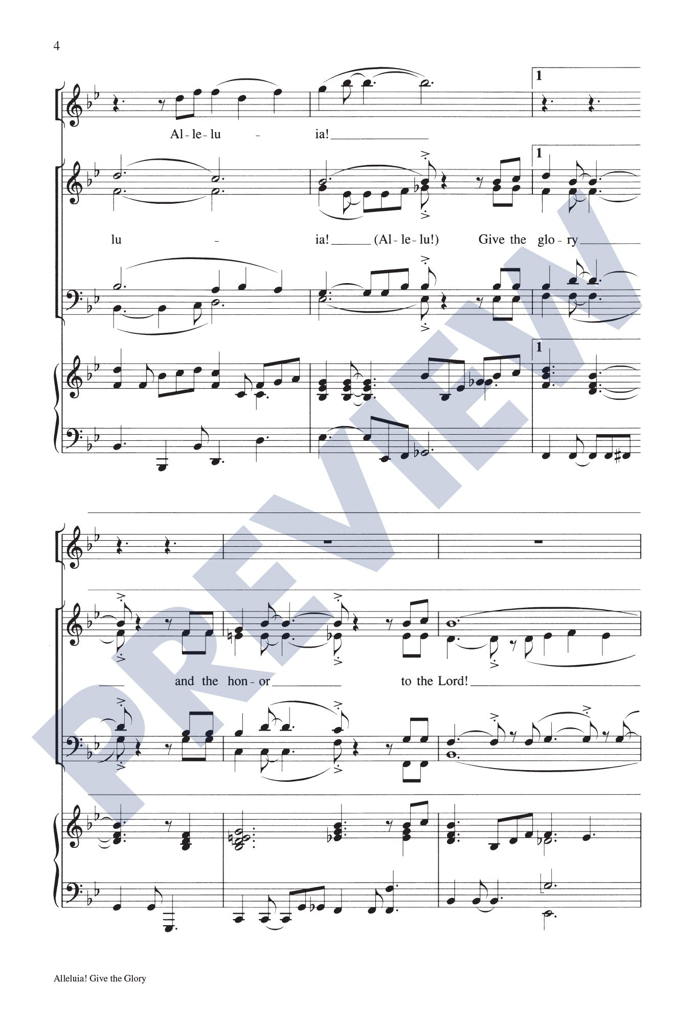 Alleluia! Give the Glory: Mass of Glory