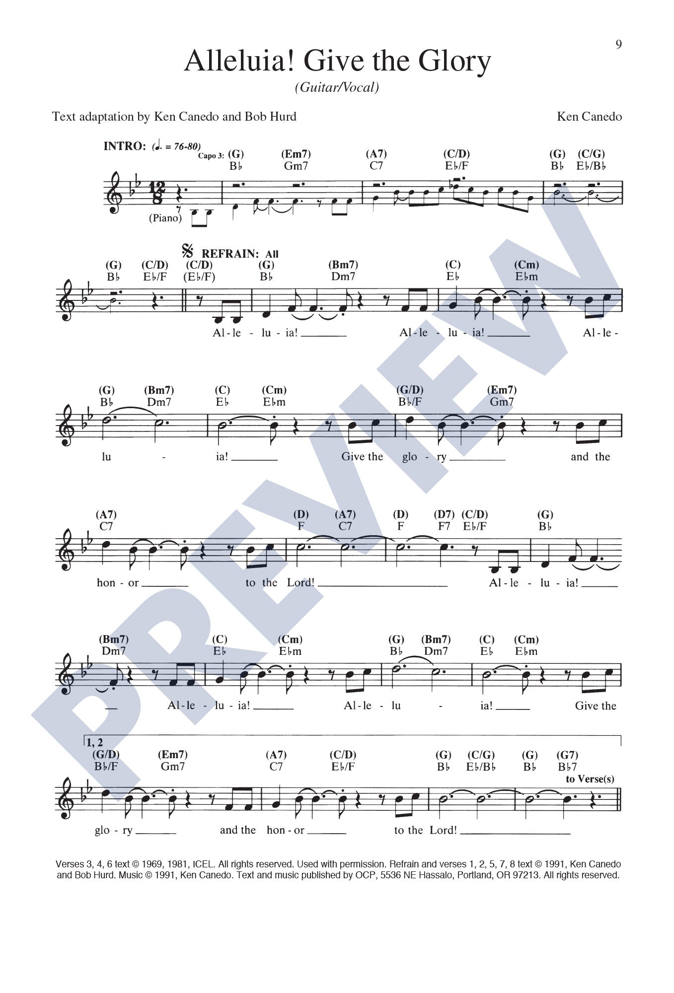 Alleluia! Give the Glory: Mass of Glory