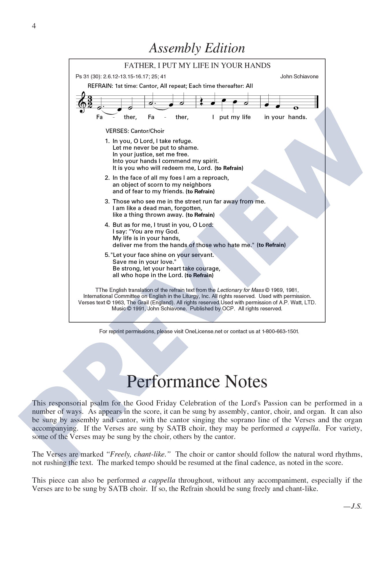 Father, I Put My Life in Your Hands