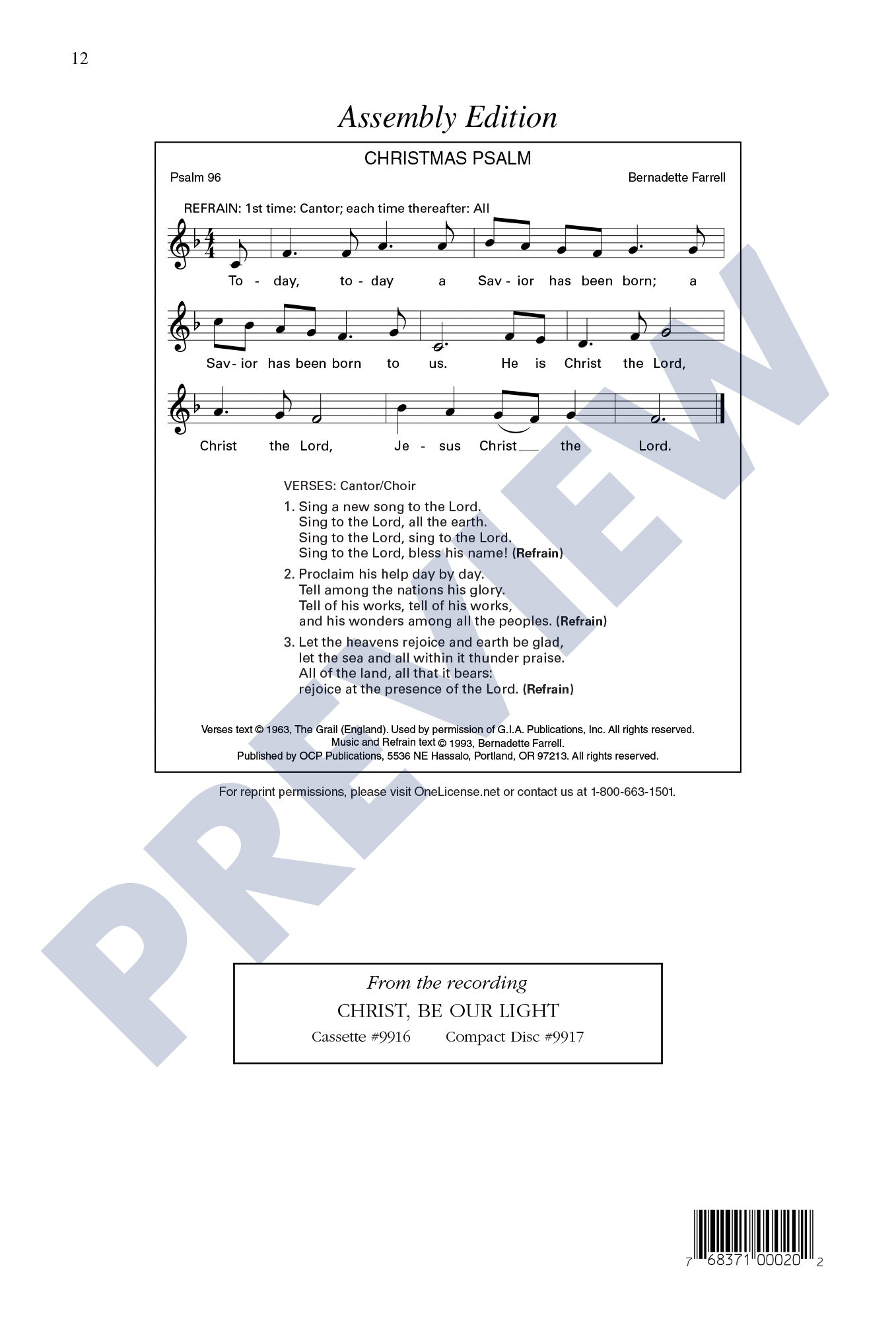 Christmas Psalm