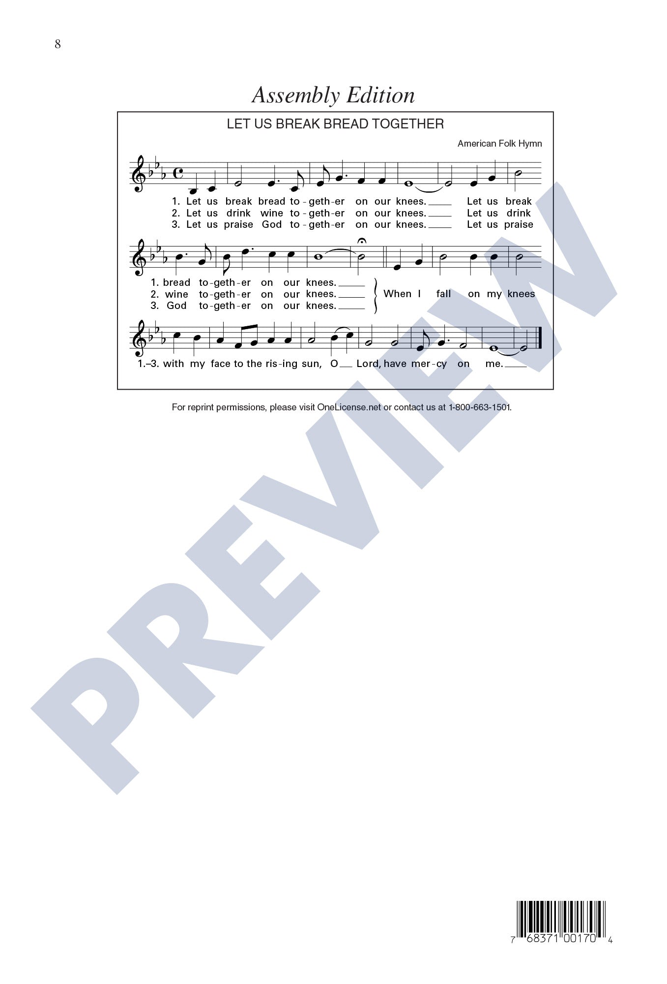 Let Us Break Bread Together