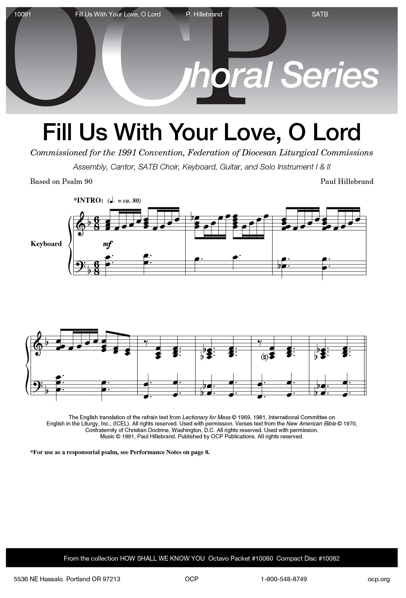 Fill Us with Your Love, O Lord