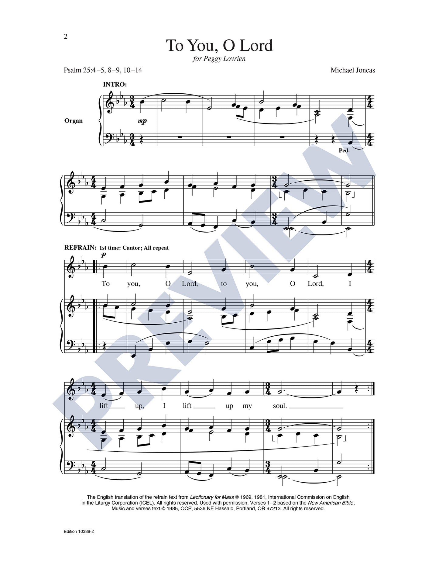 To You, O Lord