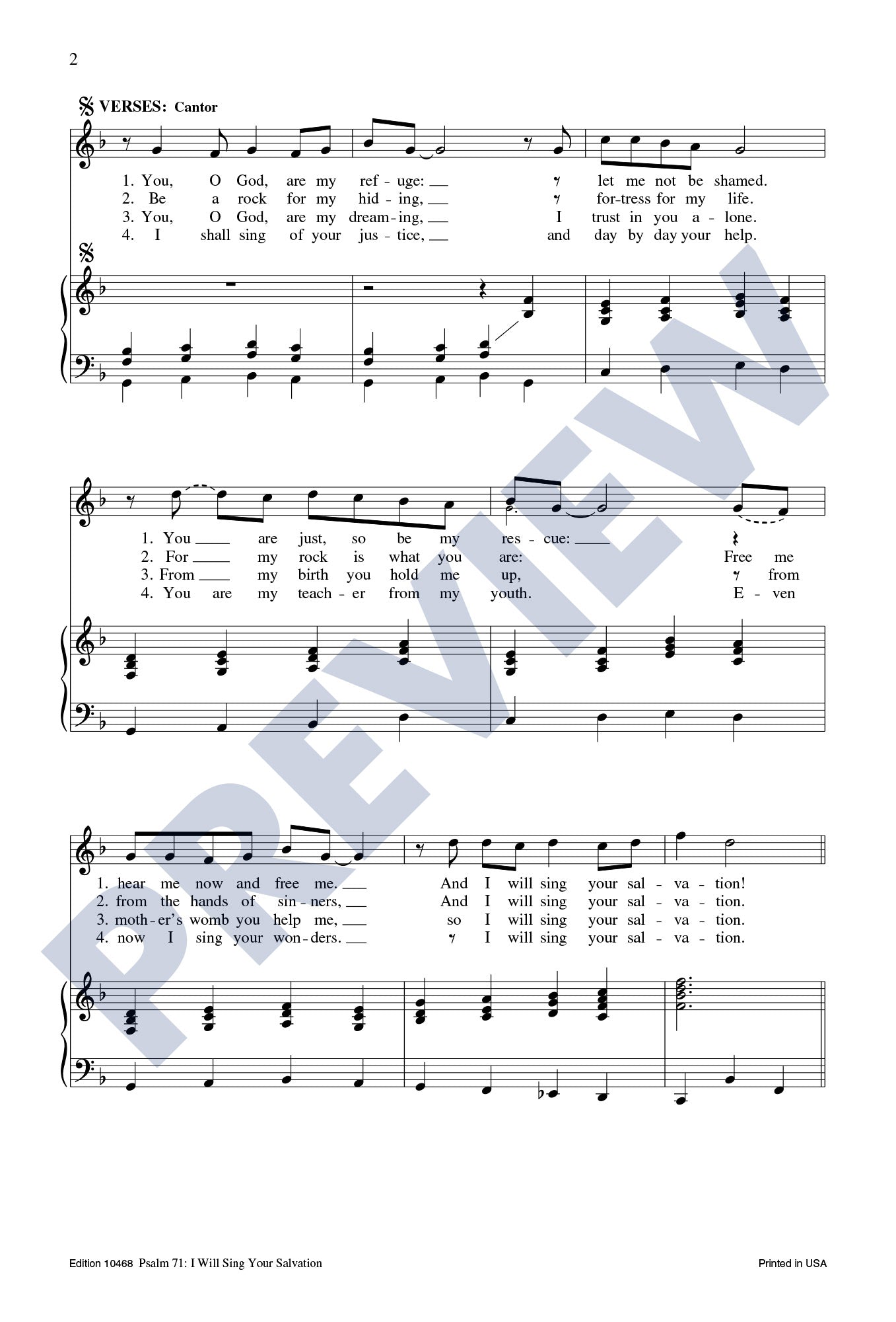Psalm 71: I Will Sing Your Salvation
