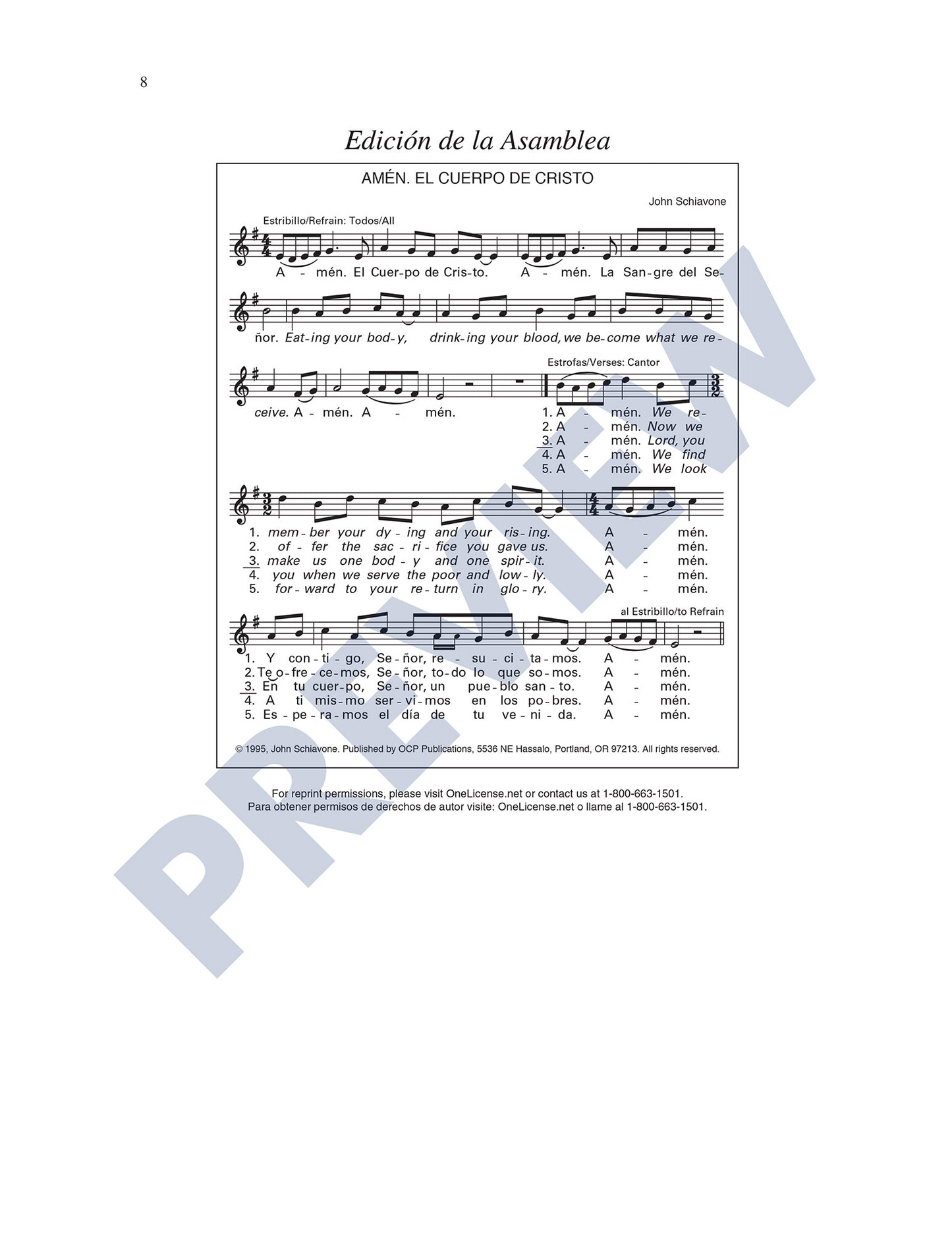 Amén. El Cuerpo de Cristo