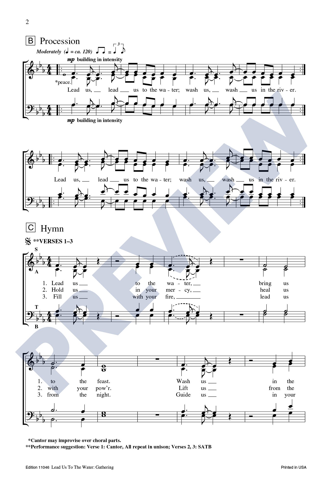 Lead Us to the Water (Choral Edition)