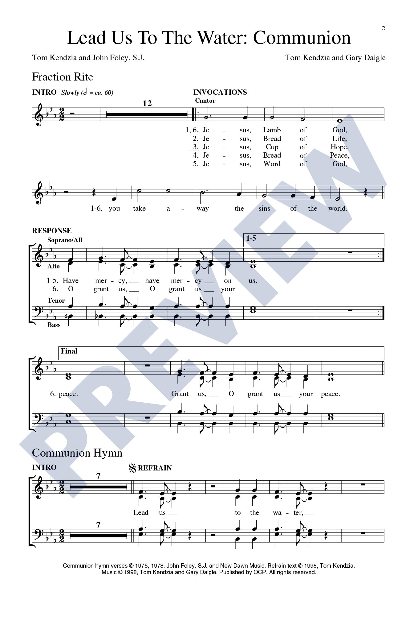 Lead Us to the Water (Choral Edition)