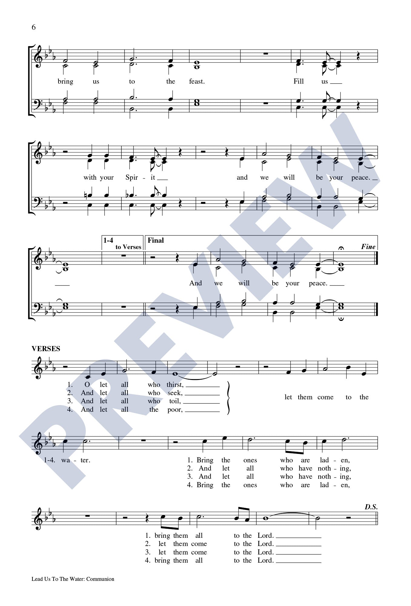 Lead Us to the Water (Choral Edition)