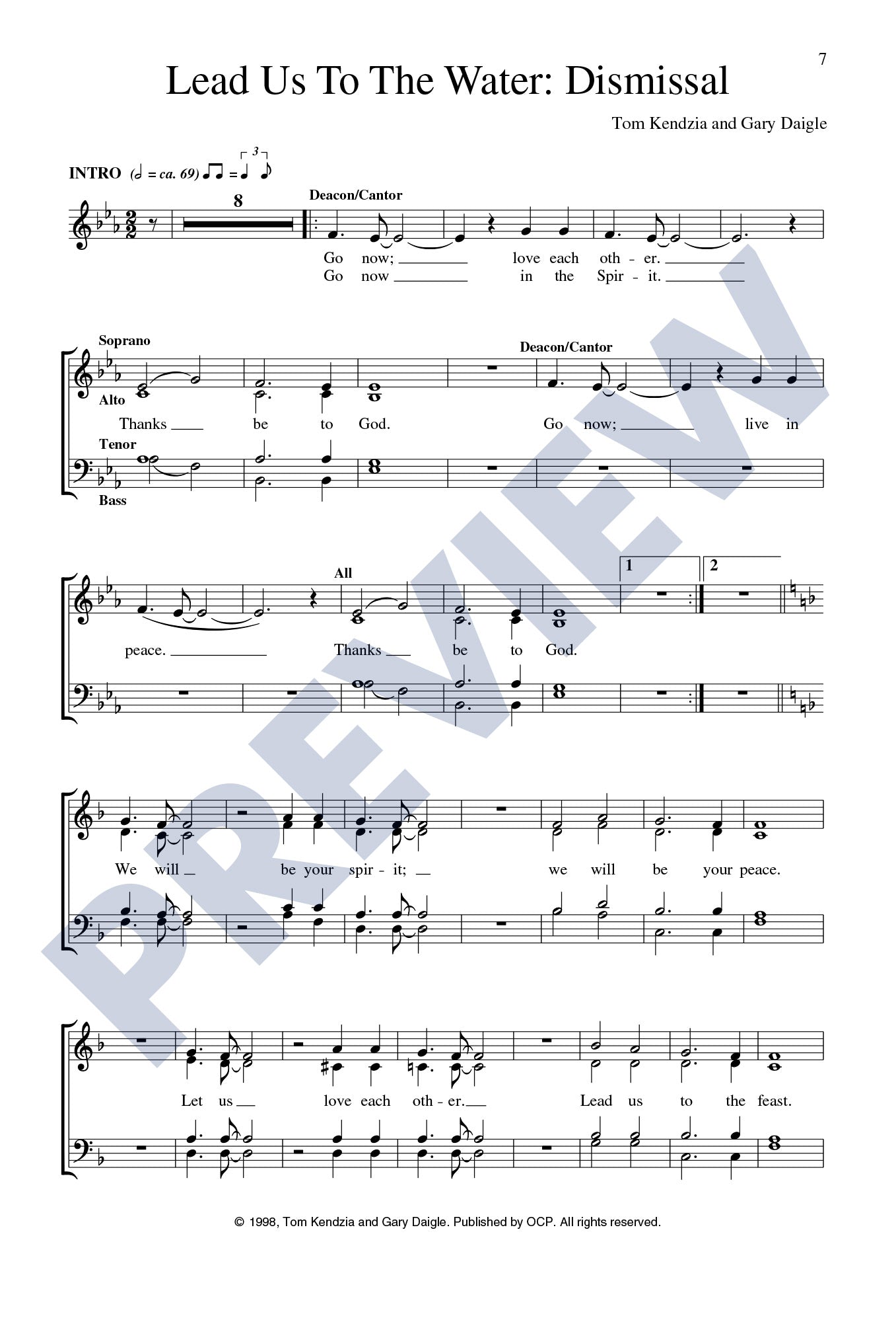 Lead Us to the Water (Choral Edition)