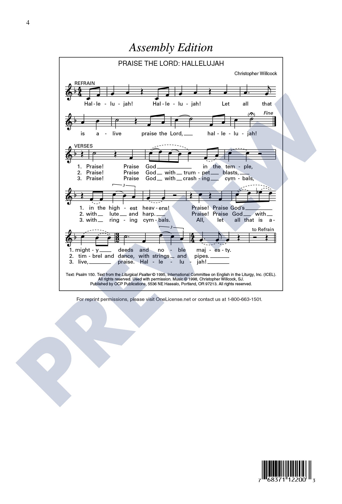 Praise the Lord: Hallelujah