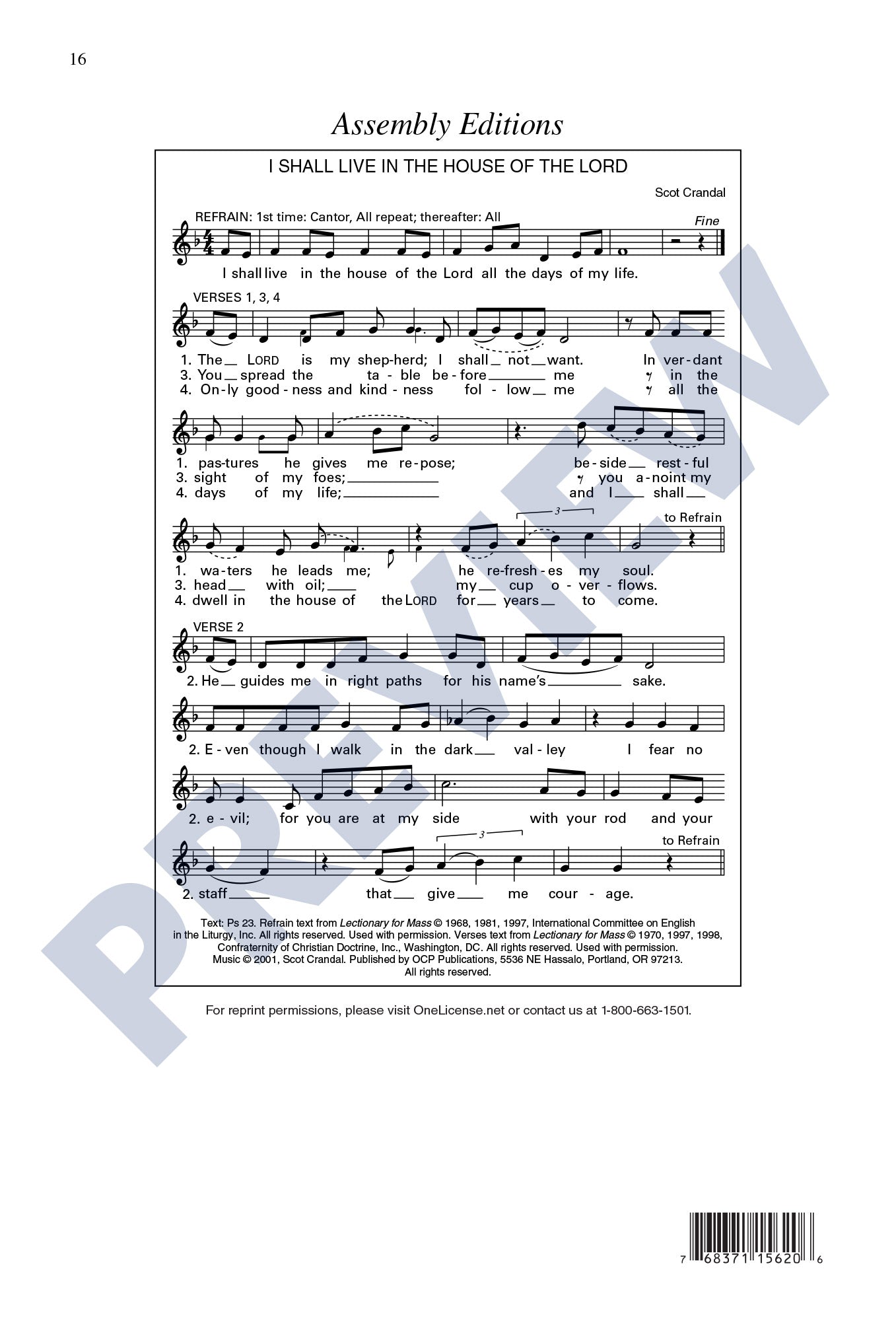 The Lord Is My Shepherd (Psalm 23)