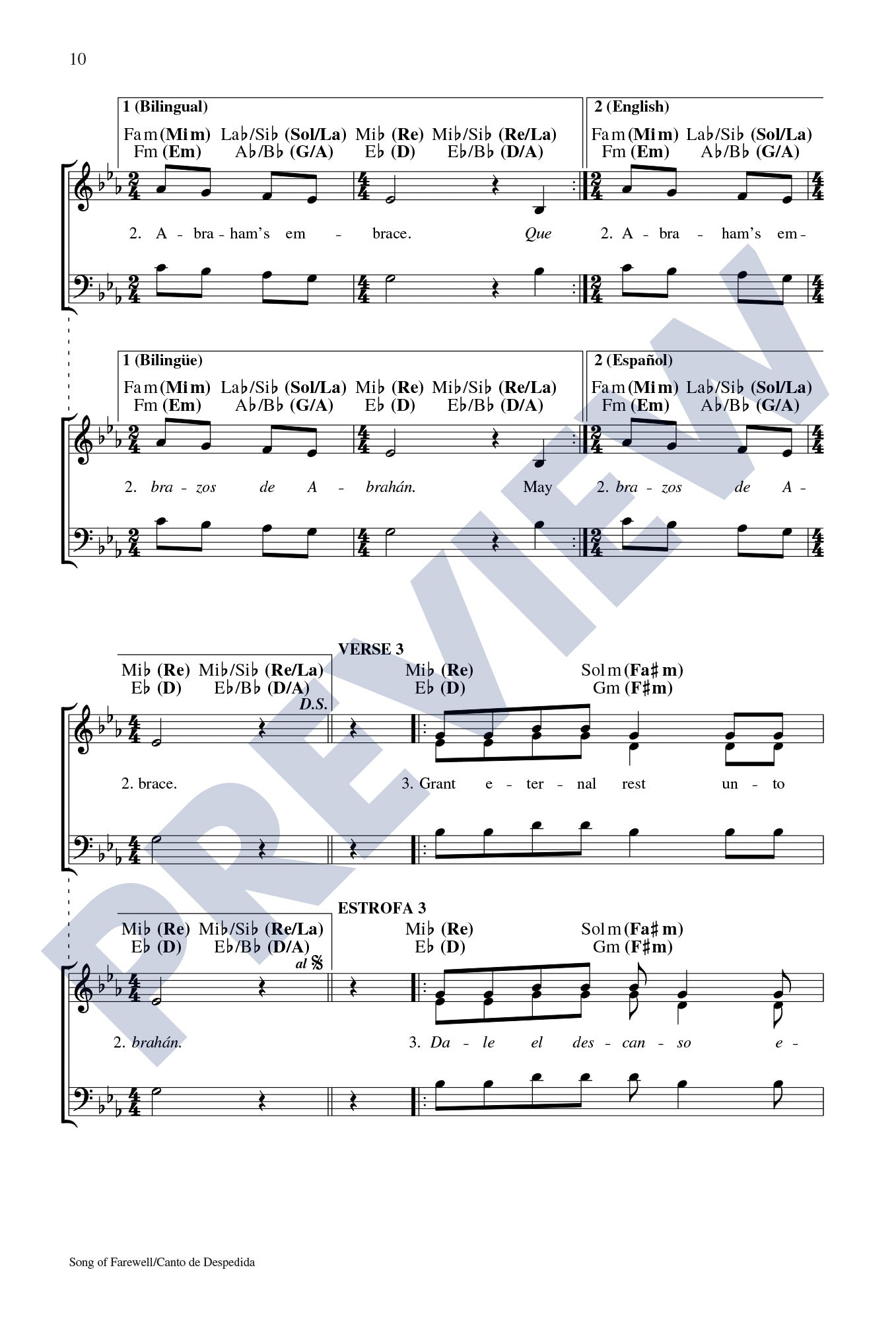Song of Farewell/Canto de Despedida