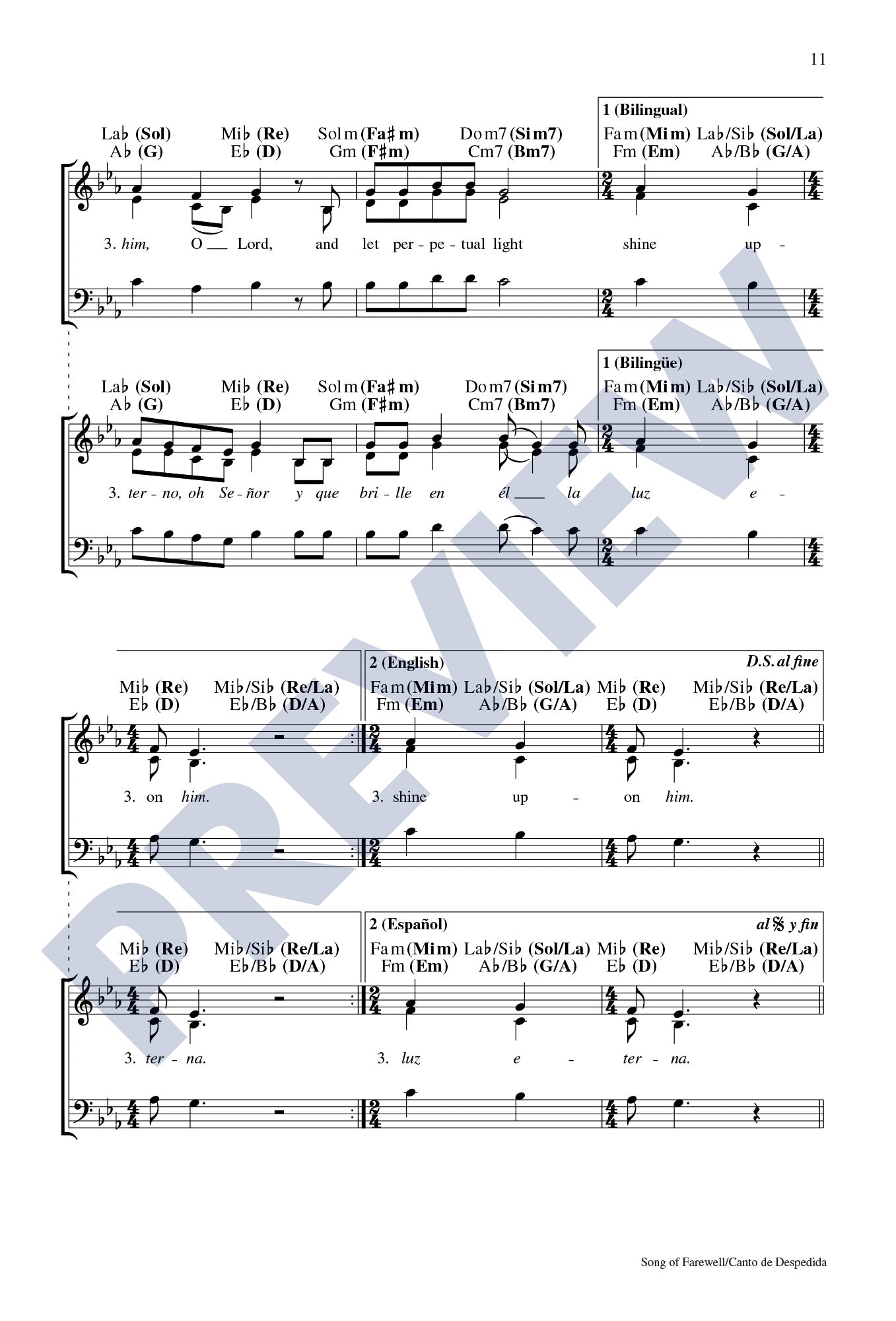 Song of Farewell/Canto de Despedida