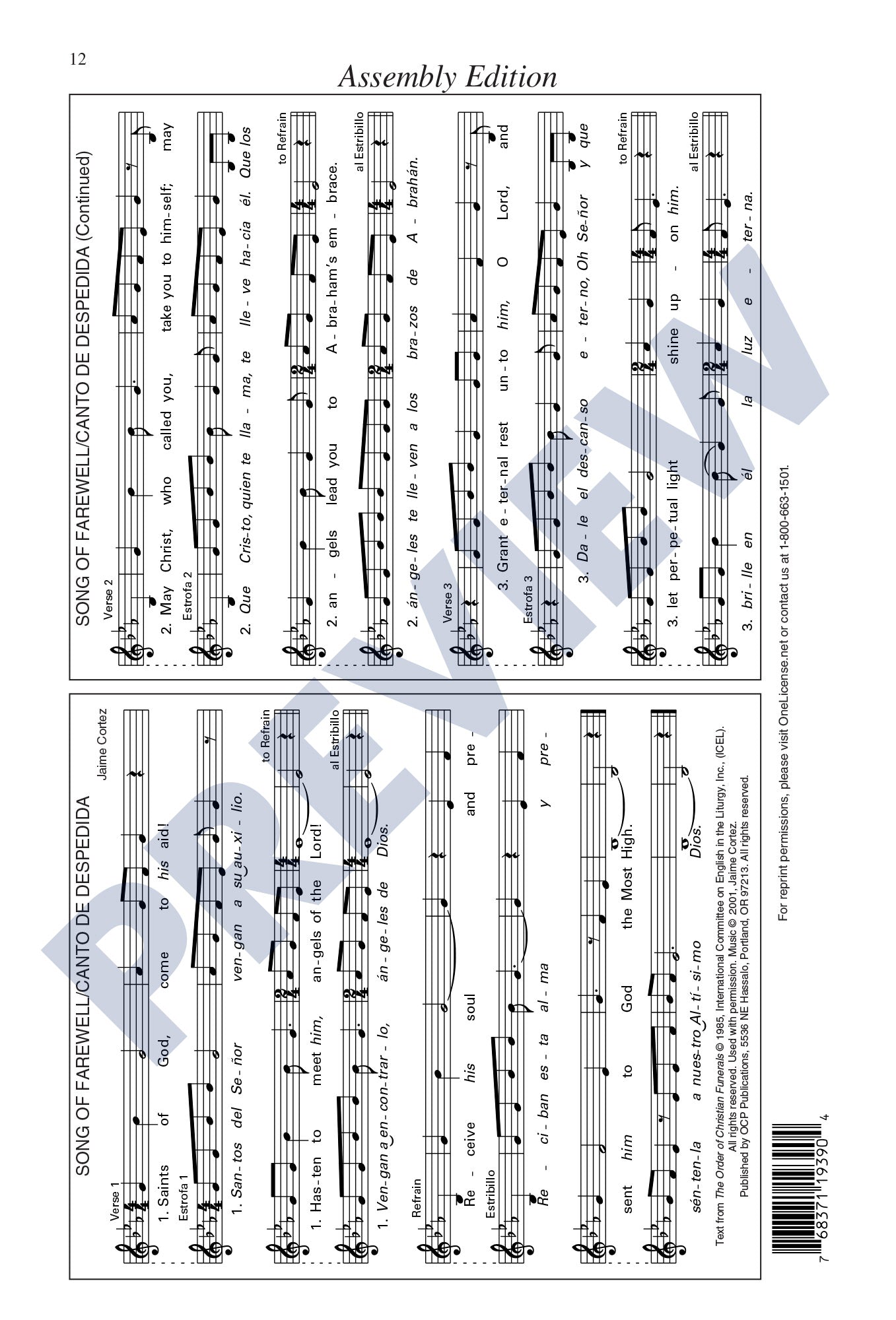 Song of Farewell/Canto de Despedida