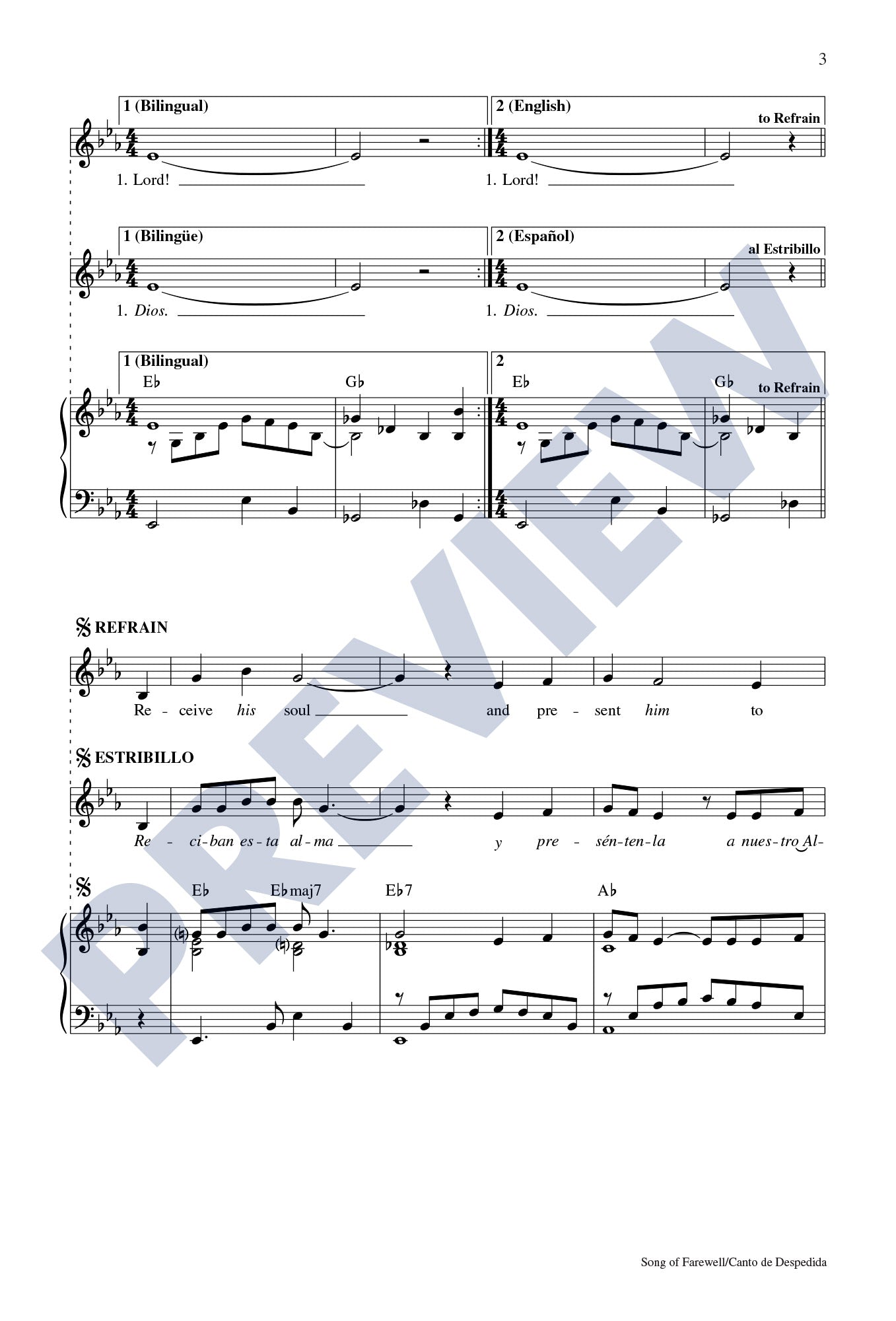 Song of Farewell/Canto de Despedida