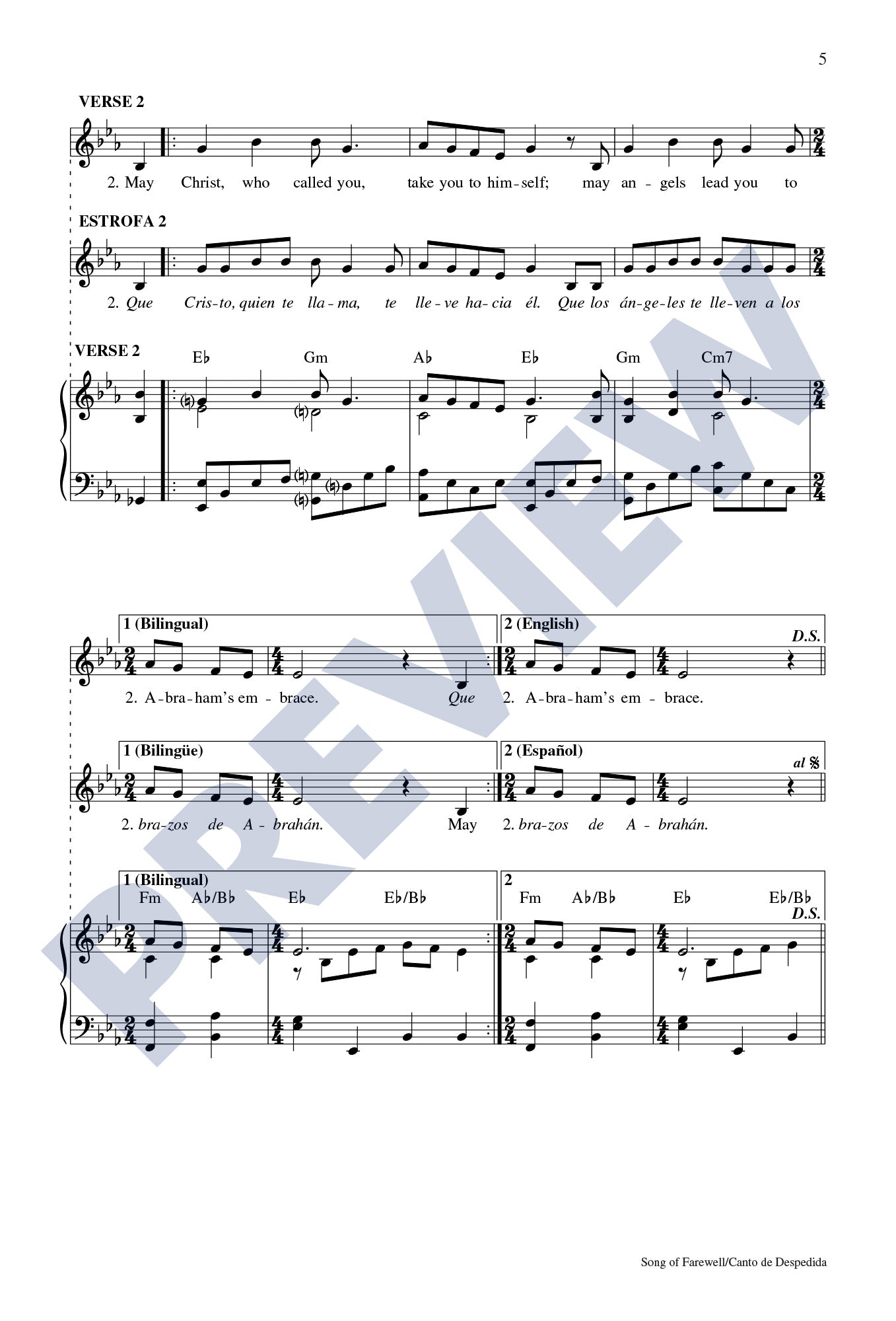 Song of Farewell/Canto de Despedida