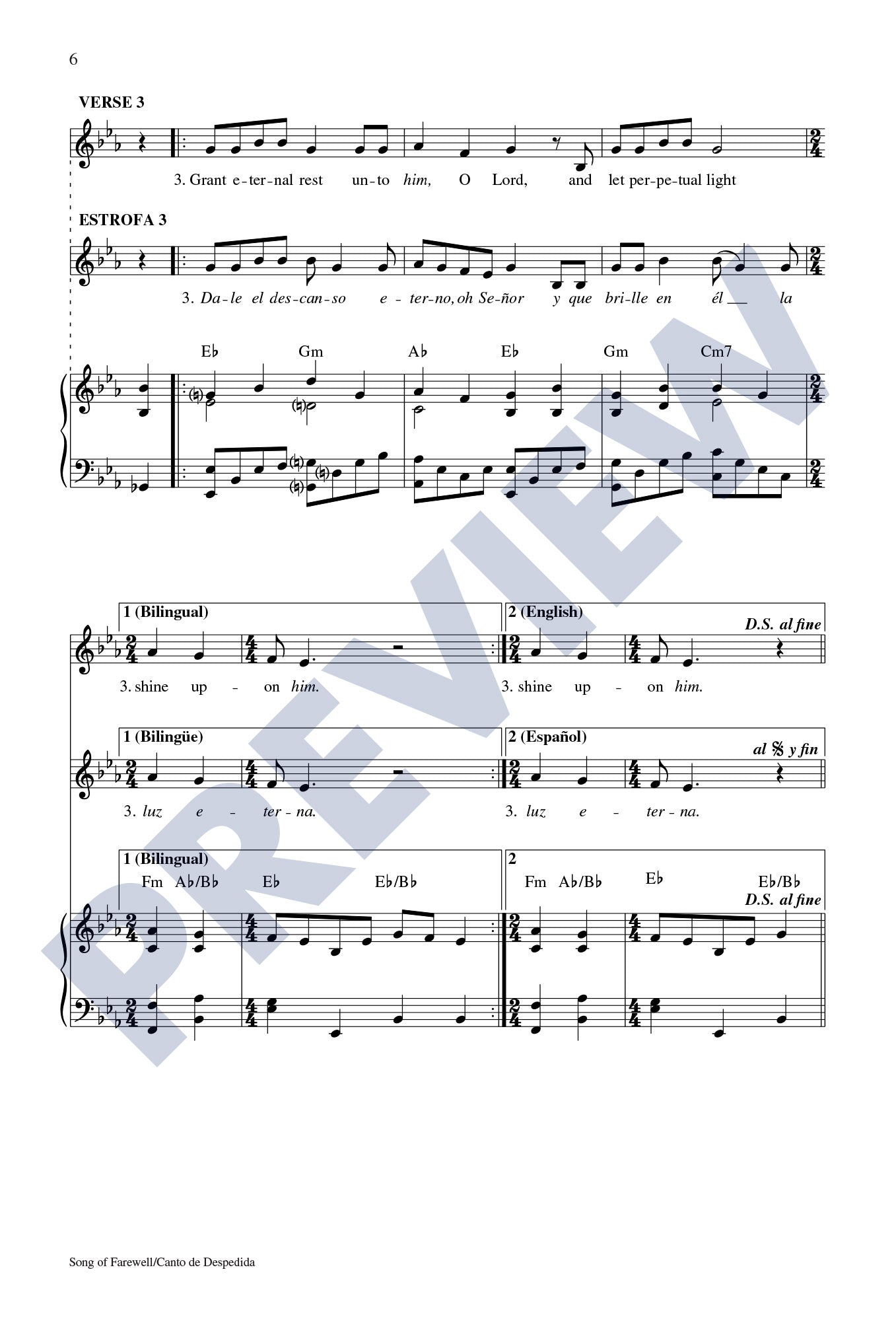 Song of Farewell/Canto de Despedida