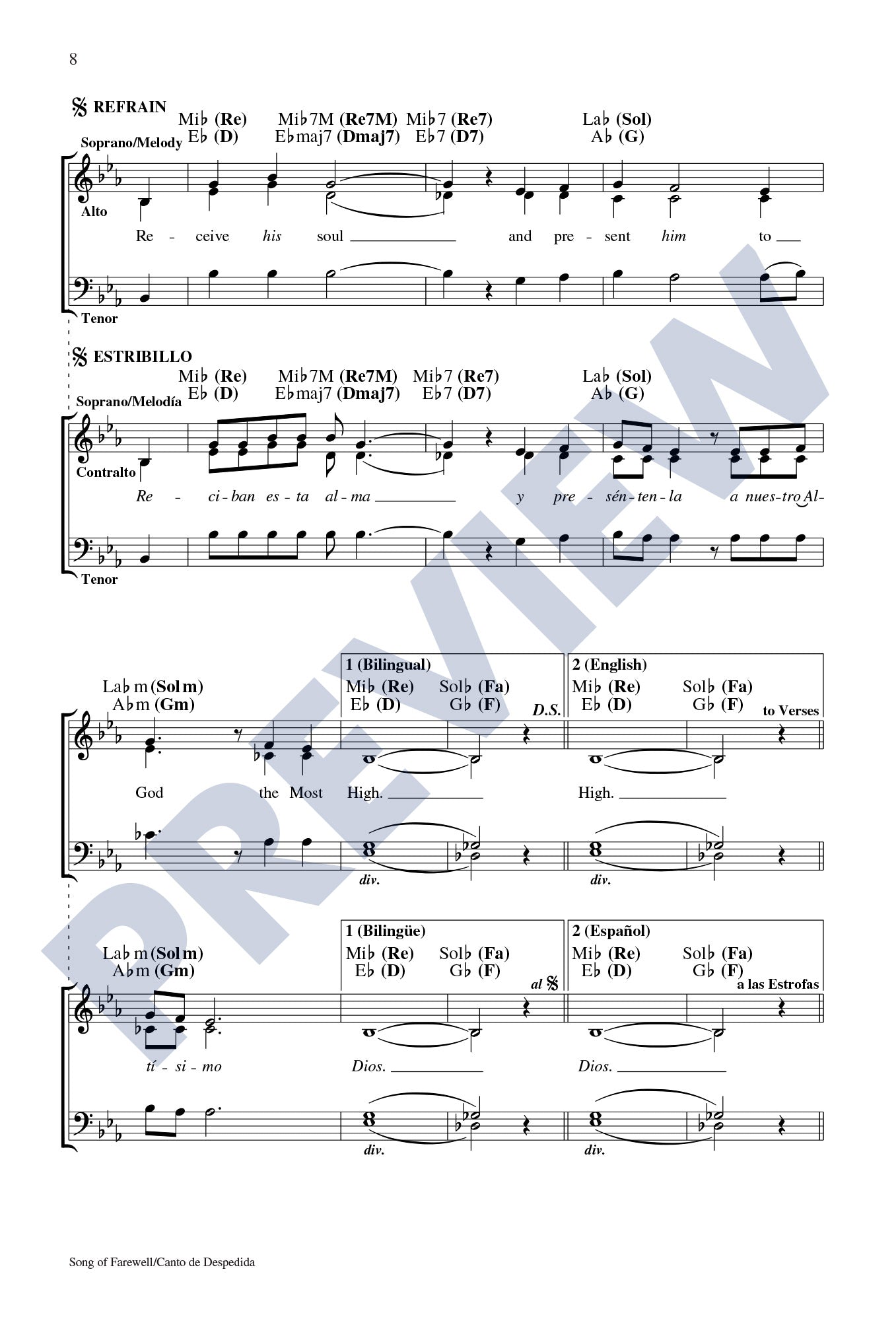 Song of Farewell/Canto de Despedida
