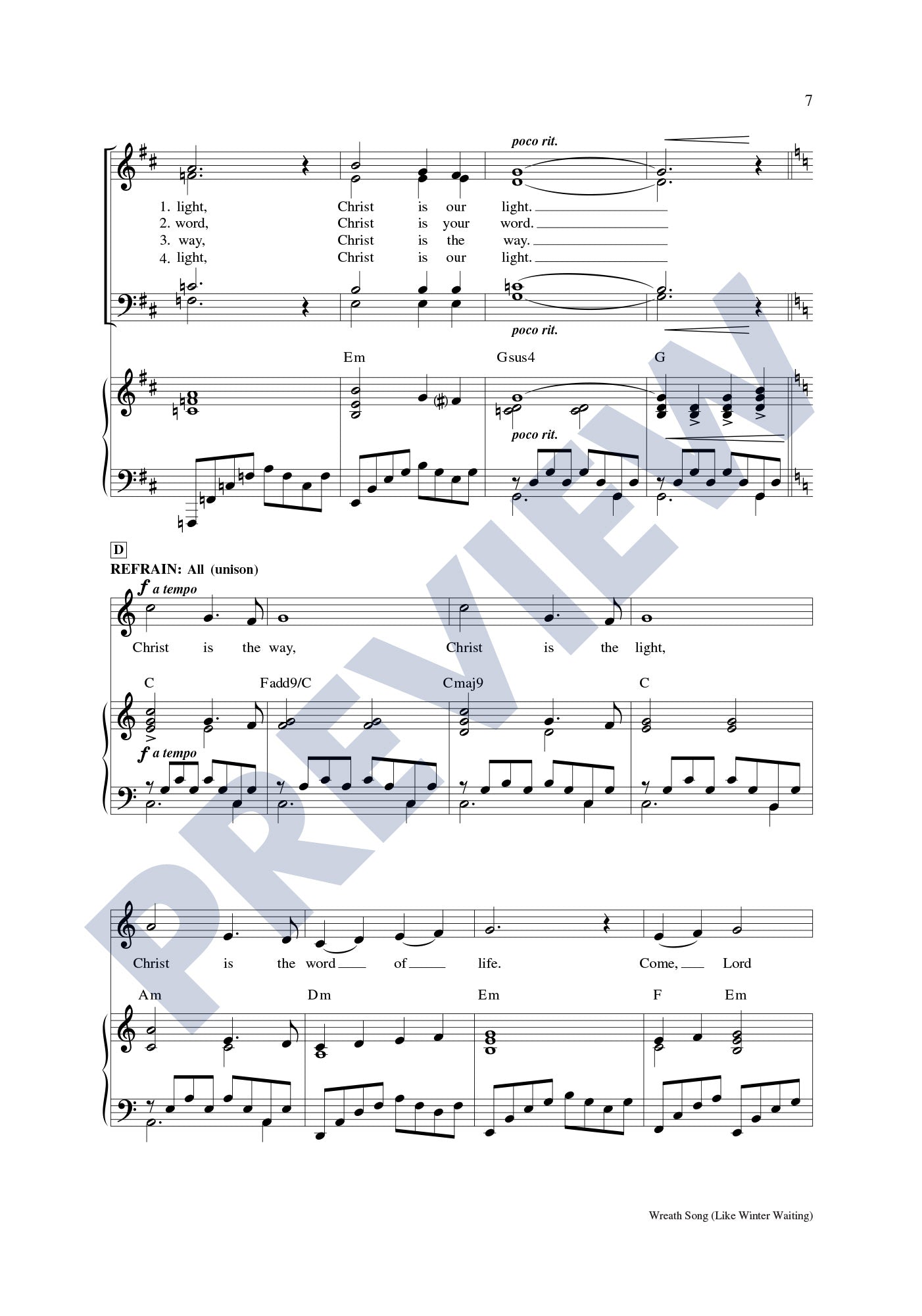 Wreath Song (Like Winter Waiting)