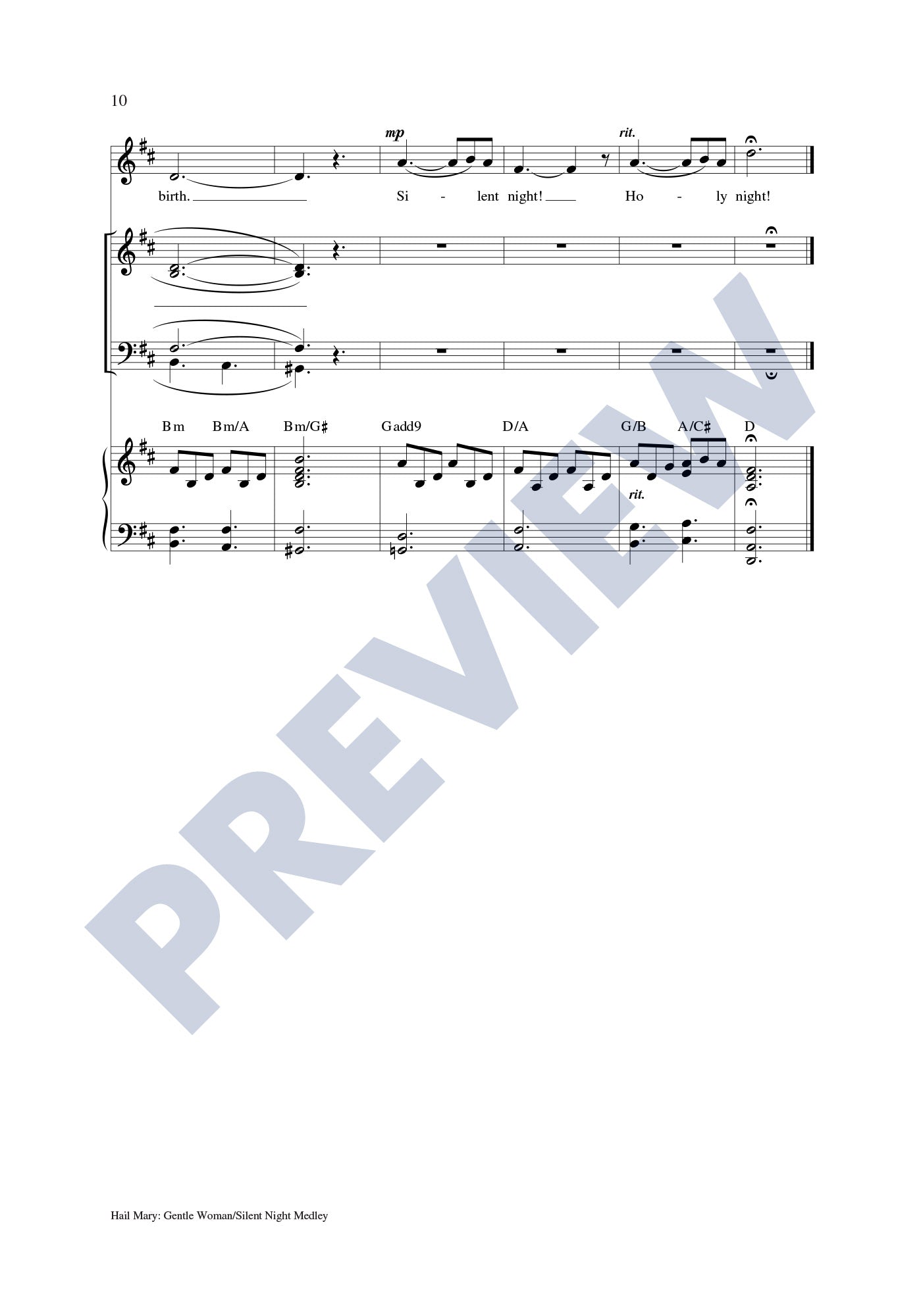 Hail Mary: Gentle Woman/Silent Night Medley