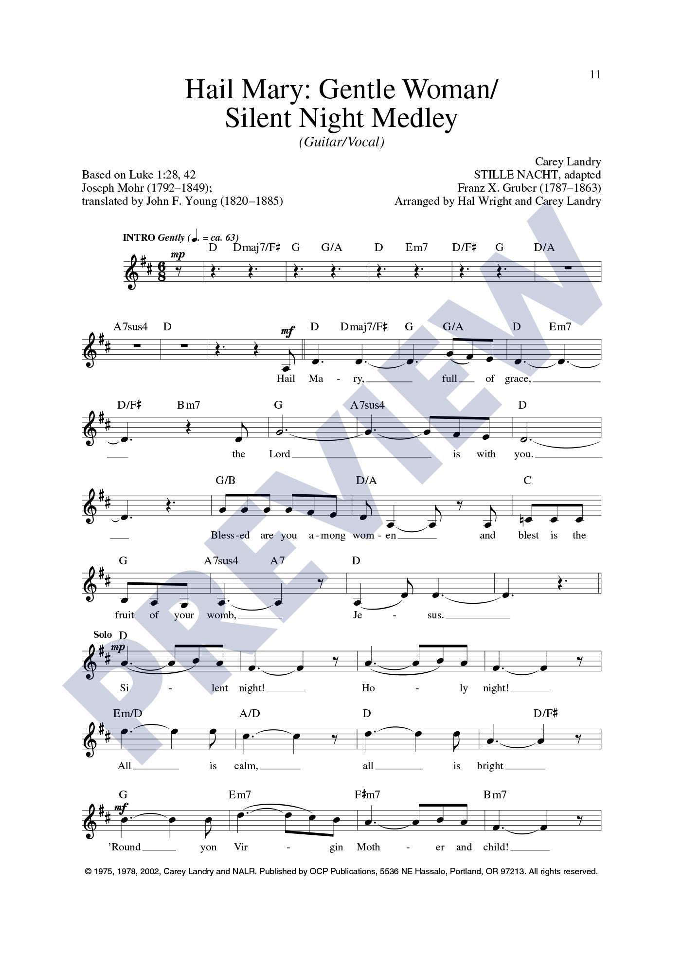 Hail Mary: Gentle Woman/Silent Night Medley