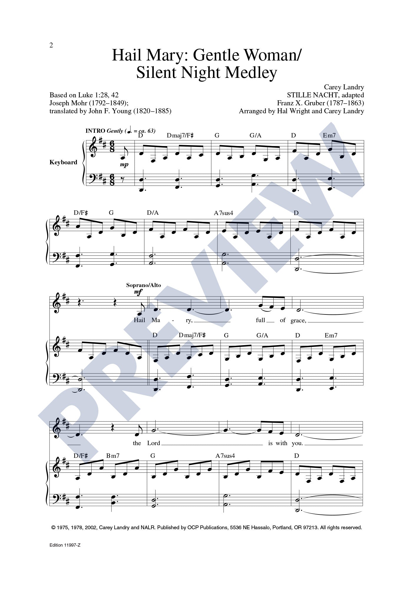 Hail Mary: Gentle Woman/Silent Night Medley