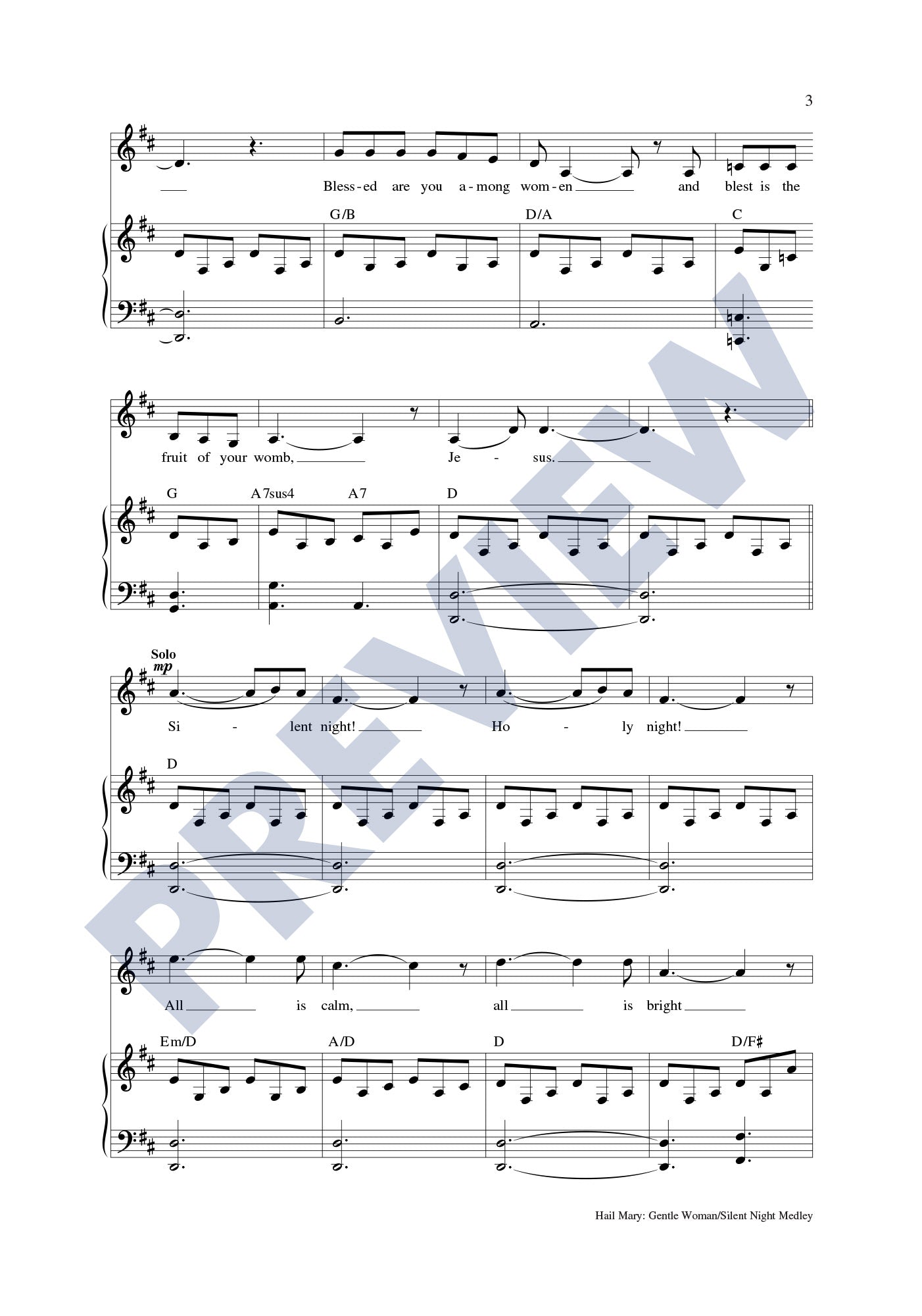 Hail Mary: Gentle Woman/Silent Night Medley