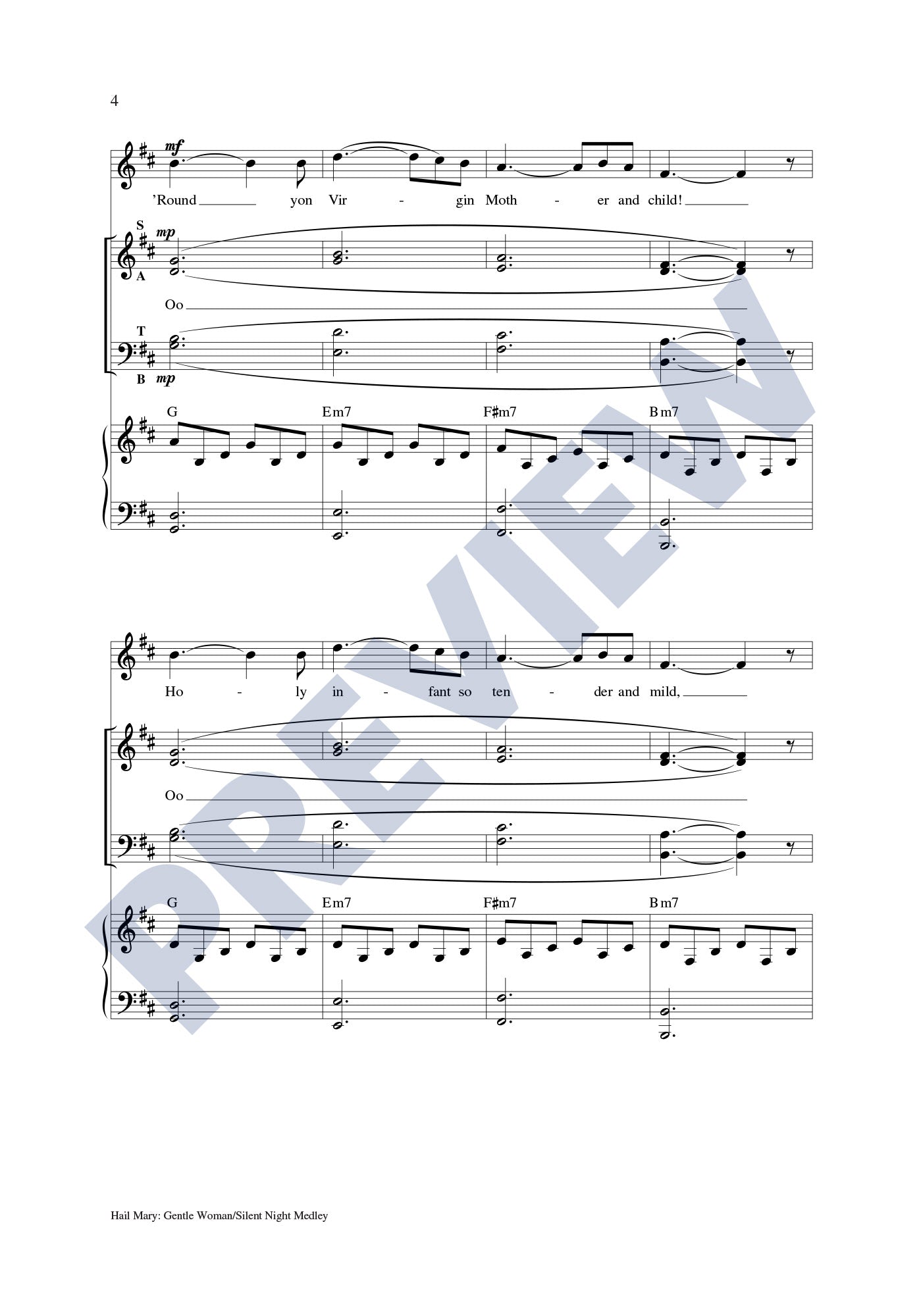 Hail Mary: Gentle Woman/Silent Night Medley