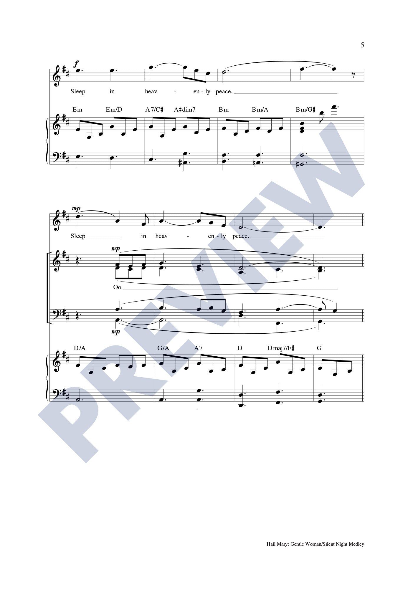 Hail Mary: Gentle Woman/Silent Night Medley