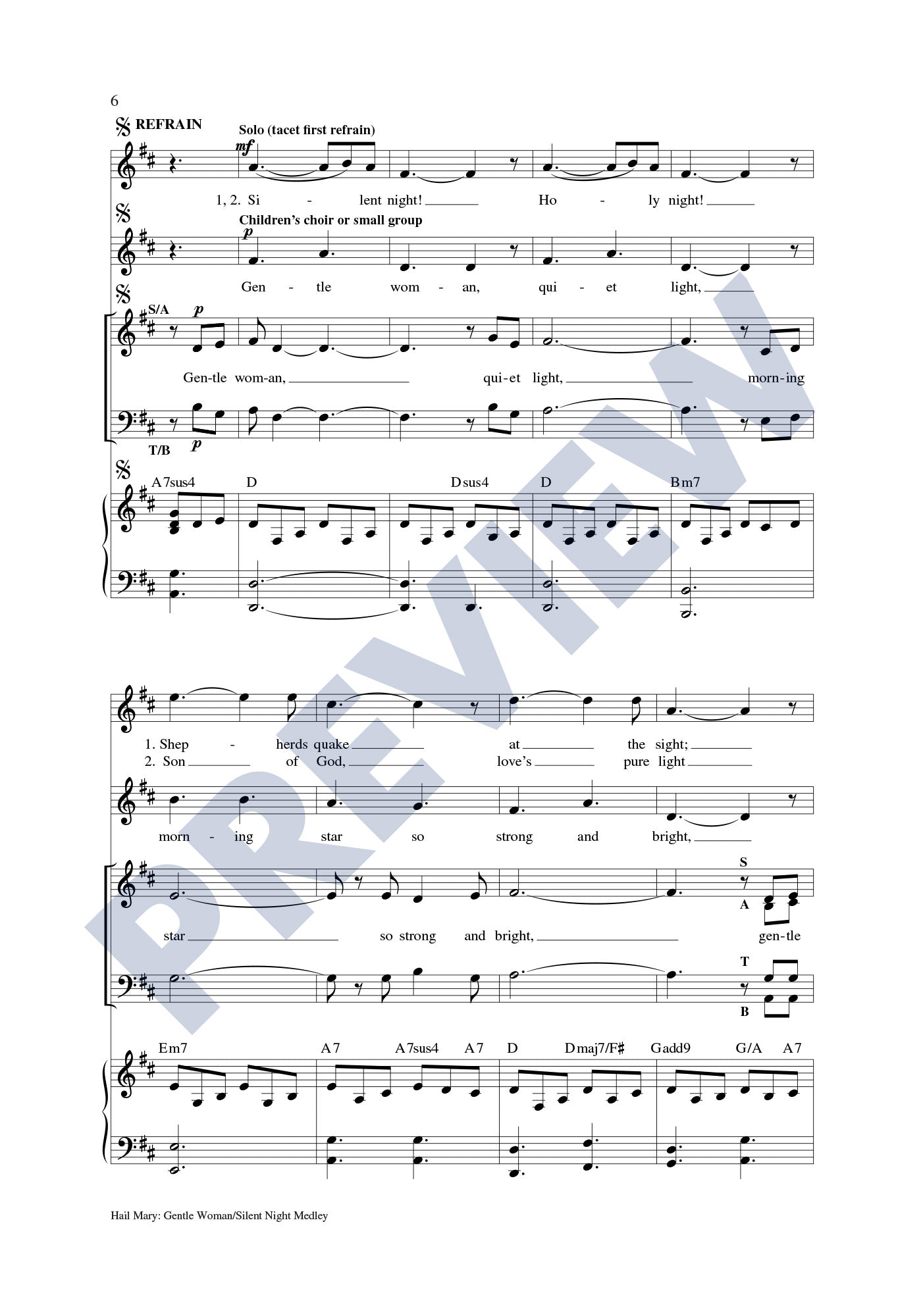 Hail Mary: Gentle Woman/Silent Night Medley