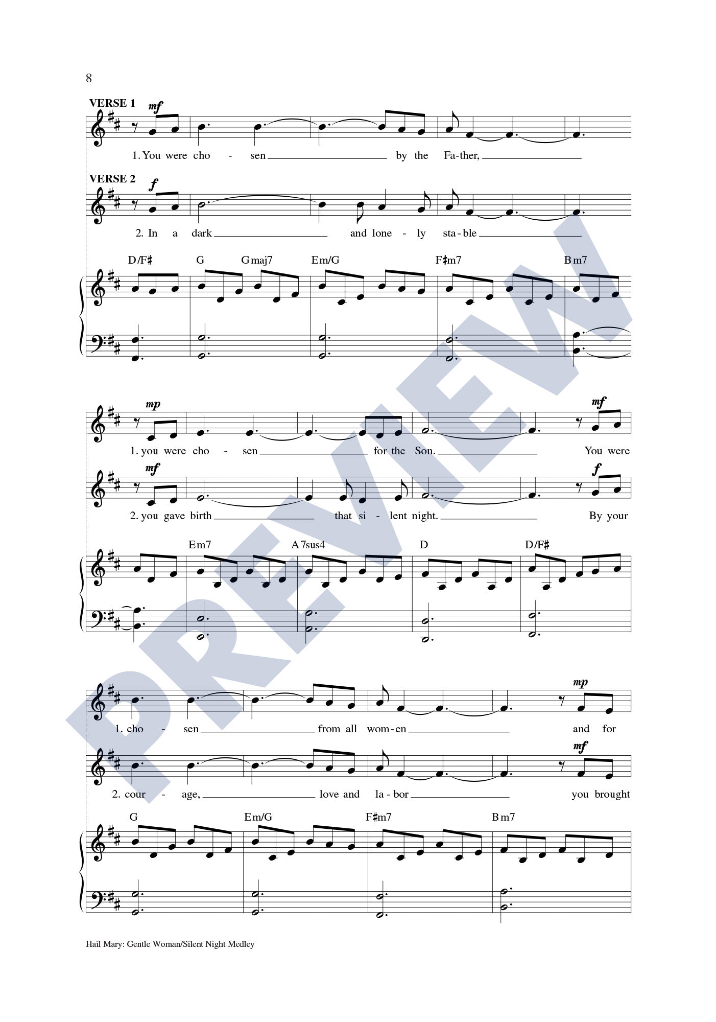 Hail Mary: Gentle Woman/Silent Night Medley