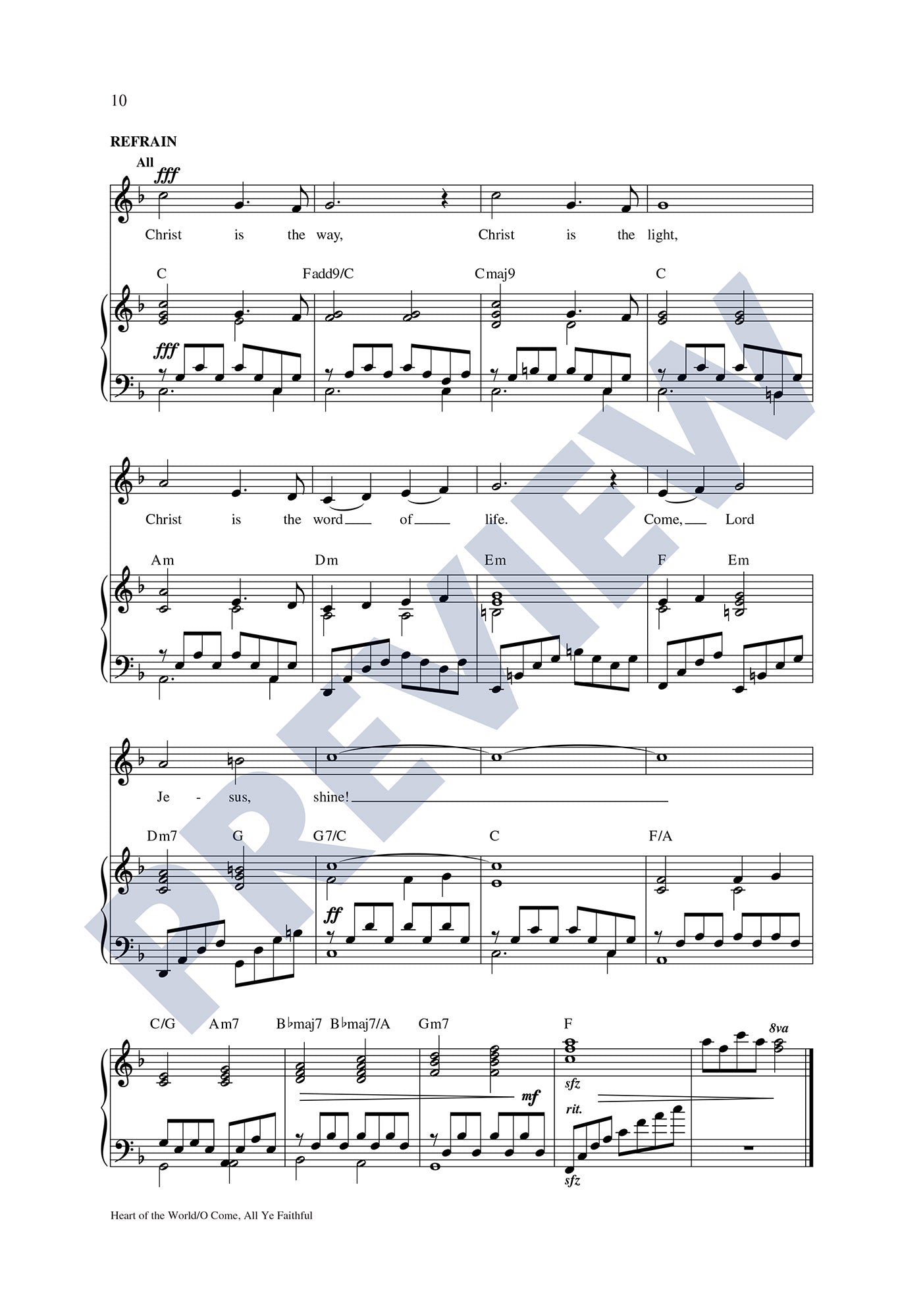 Heart of the World/O Come All Ye Faithful