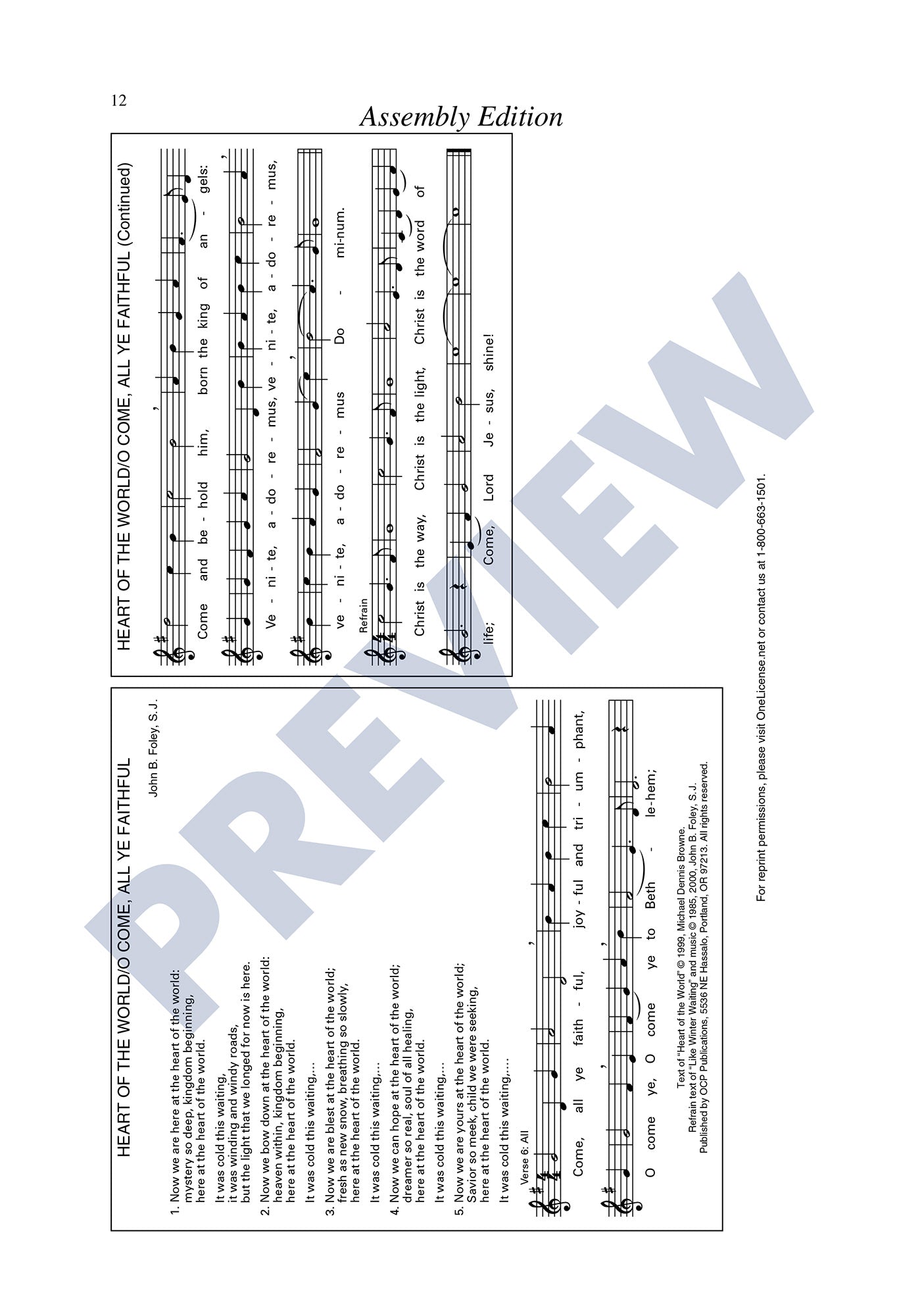 Heart of the World/O Come All Ye Faithful