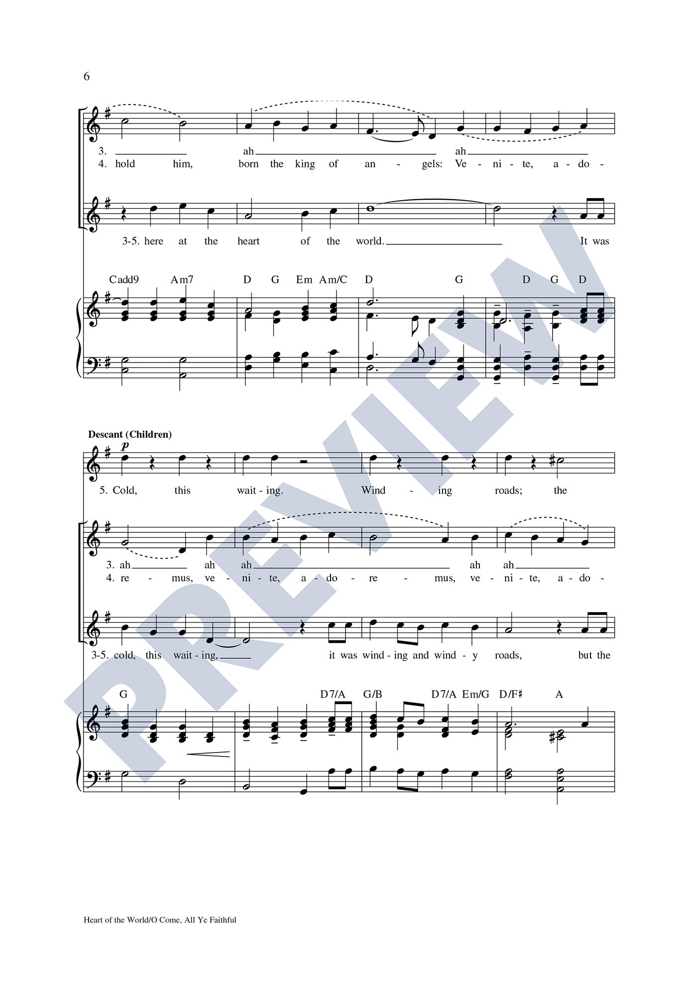 Heart of the World/O Come All Ye Faithful