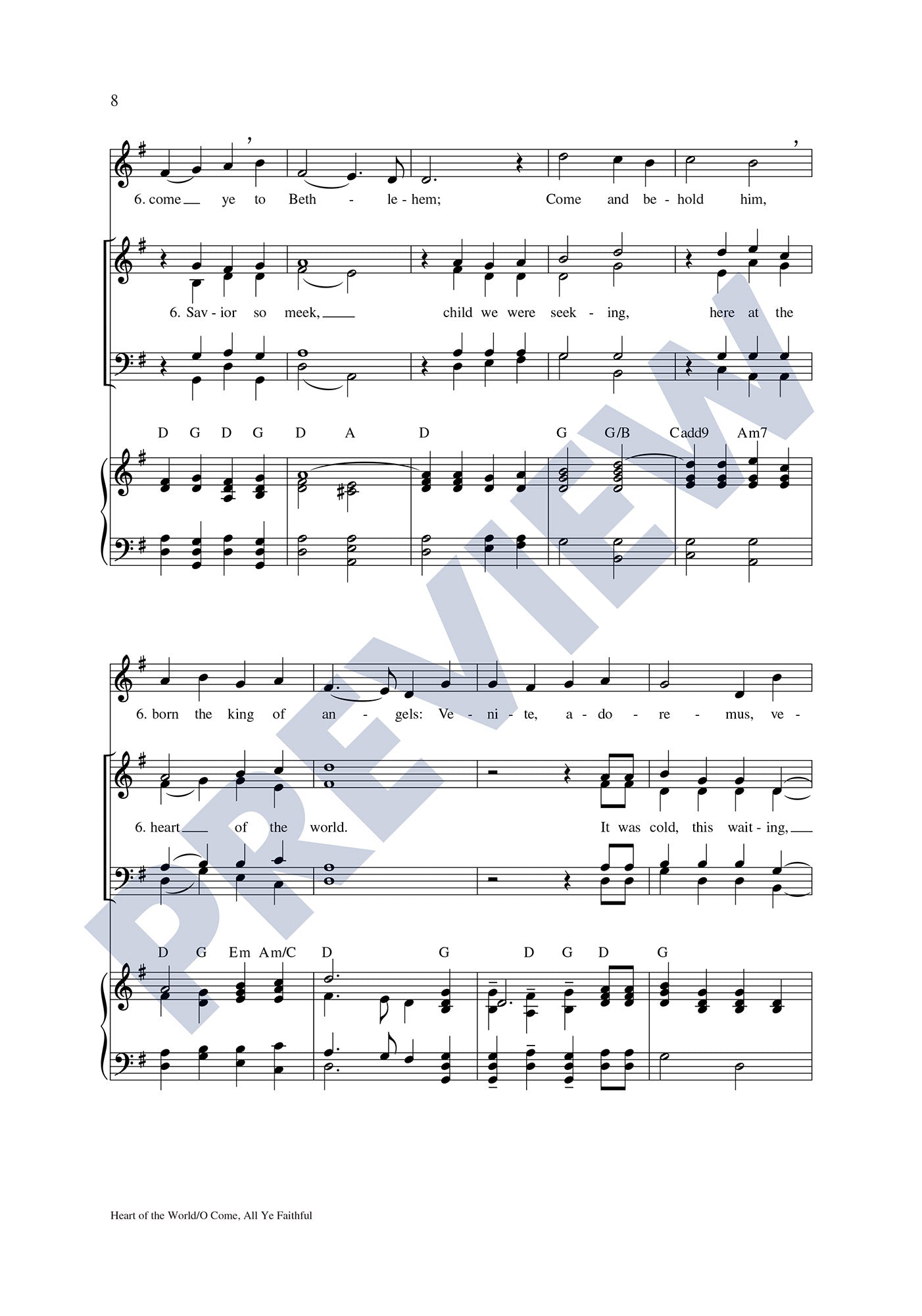 Heart of the World/O Come All Ye Faithful